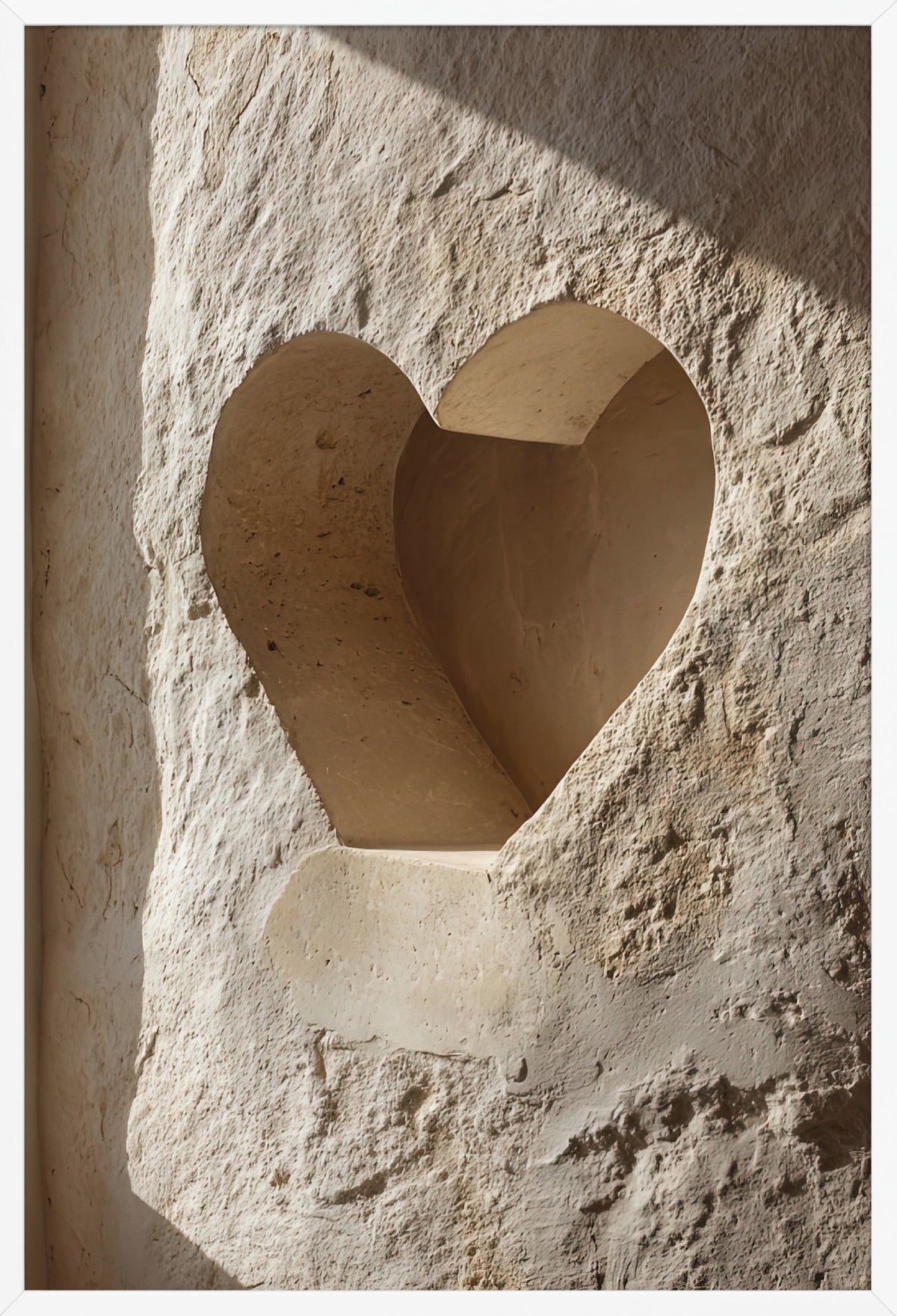 The Heart Niche — poster in a white frame, front view