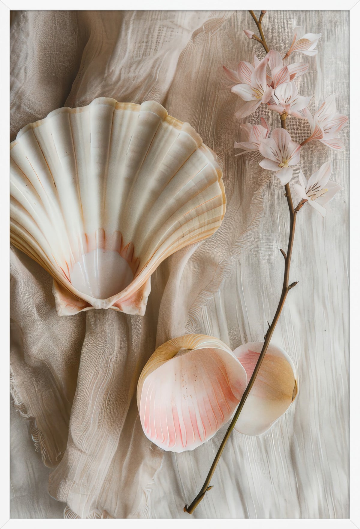 Morning Pearl — poster in a white frame, front view