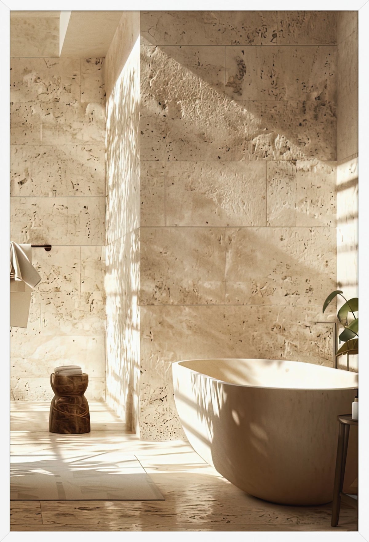 The Travertine Room — poster in a white frame, front view
