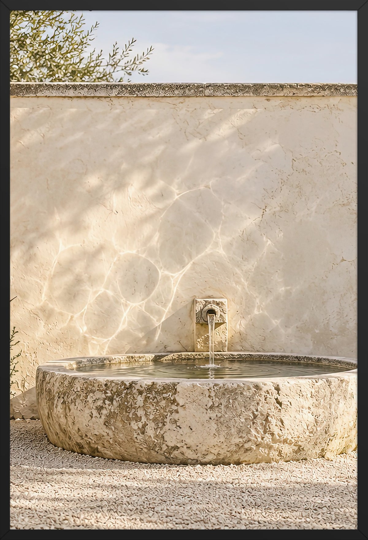 The Stone Spring — poster in a black frame, 61 × 91 cm