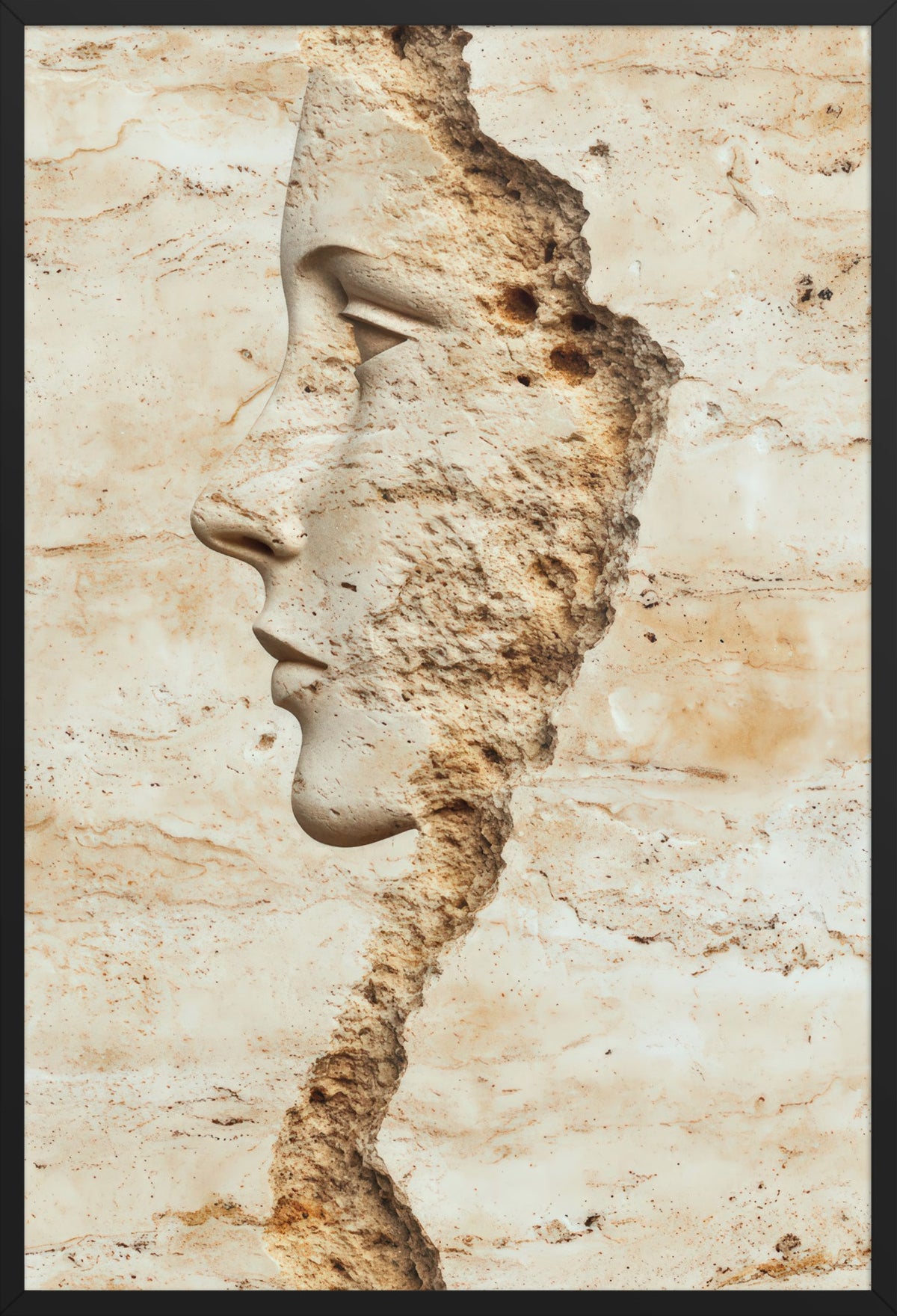 The Stratum — poster in a black frame, front view