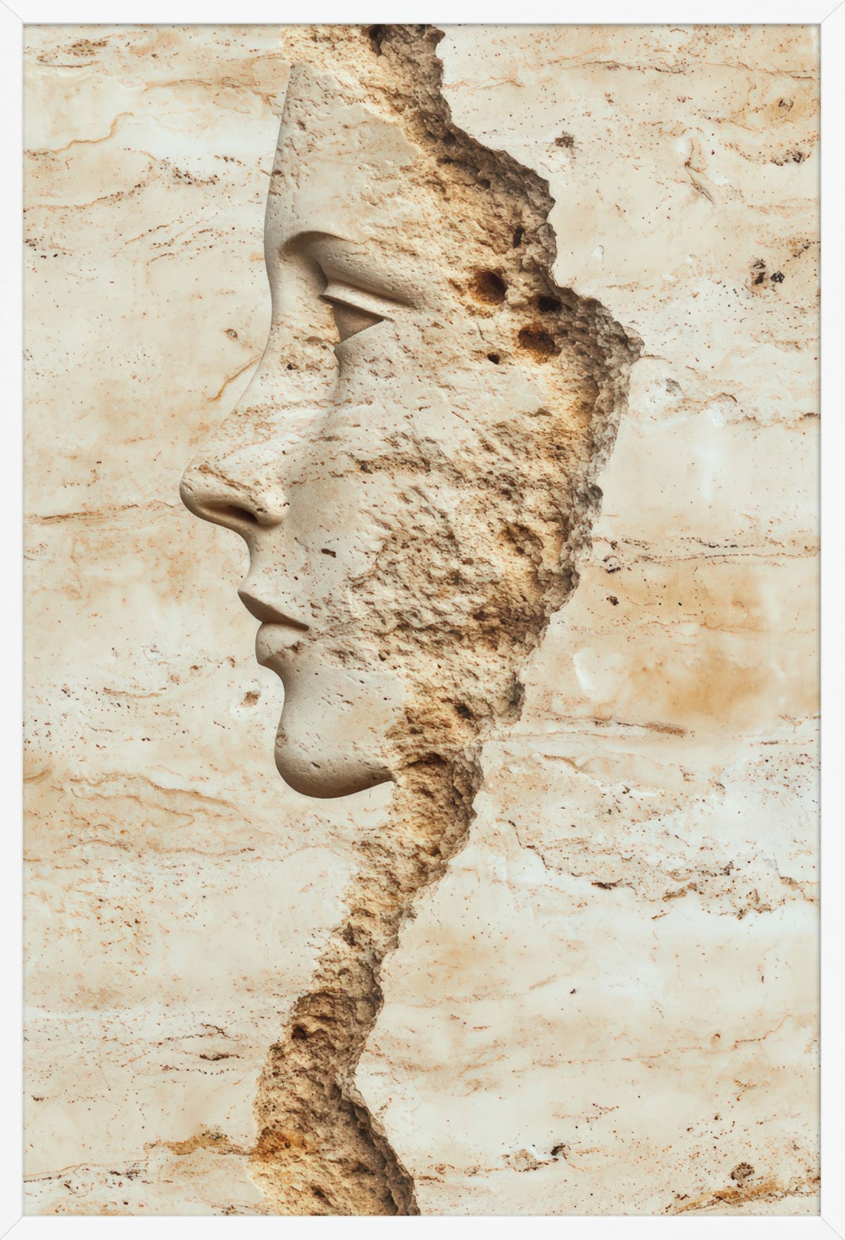 The Stratum — poster in a white frame, front view