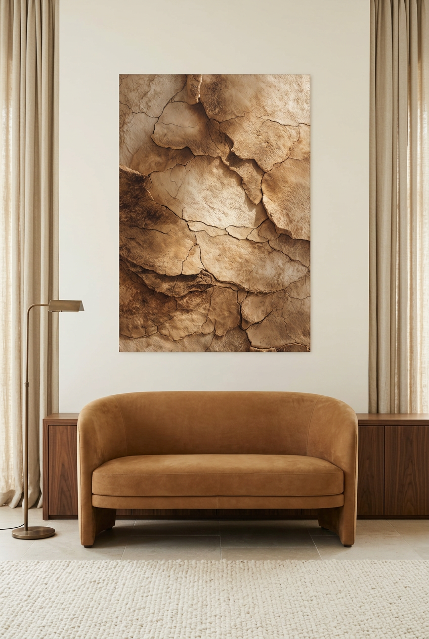 La Terre Fendue — poster senza cornice in una sala di lettura