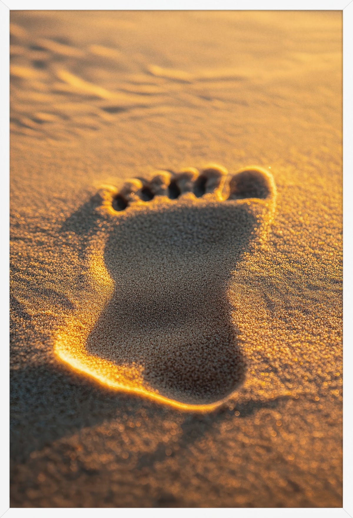 The Track — poster in a white frame, front view