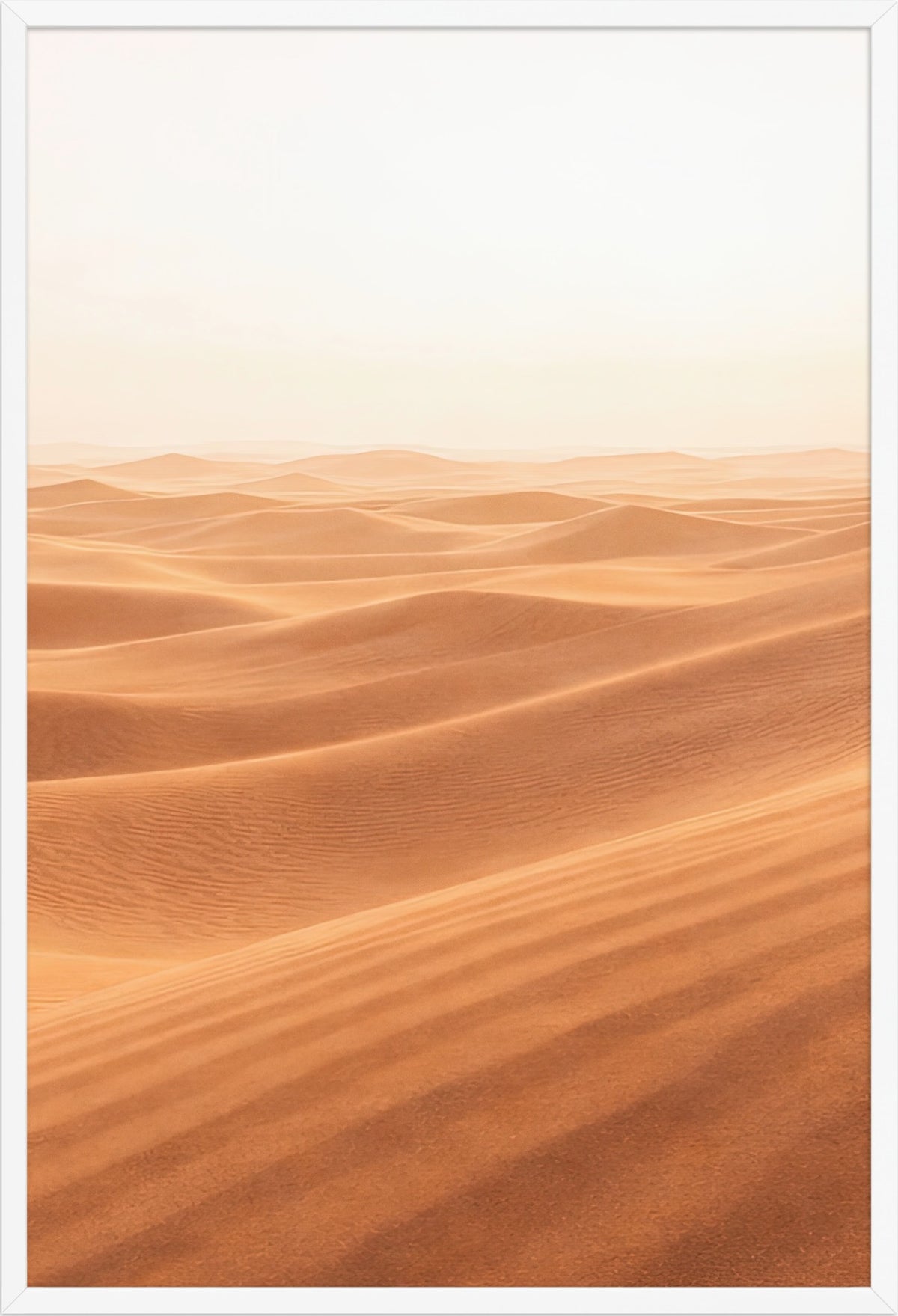 The Golden Wave — white frame, 61 × 91 cm