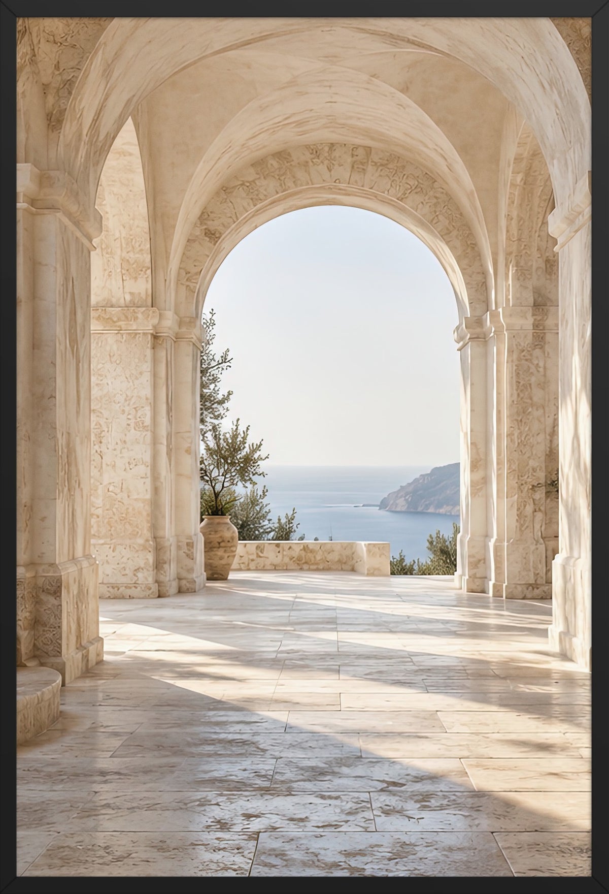 The Open Vault — poster in a black frame, 61 × 91 cm