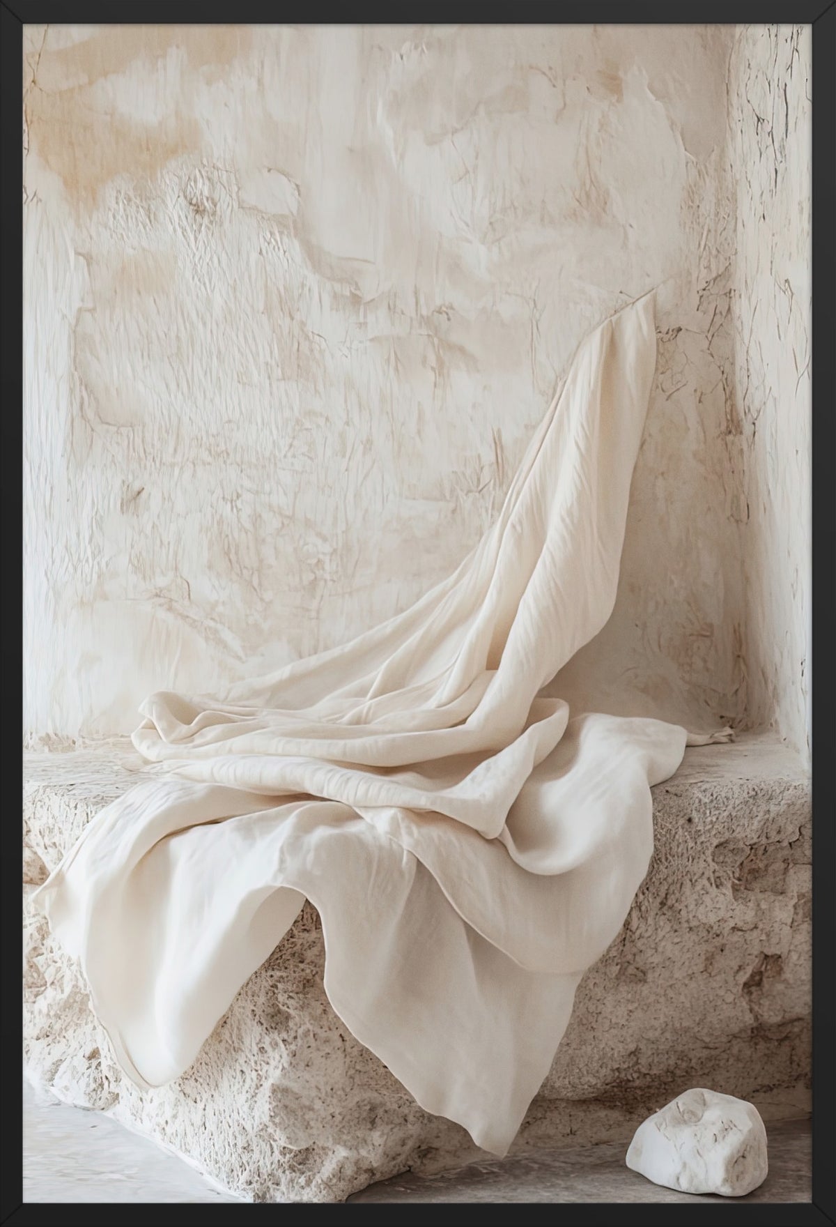 The Abandonment of Linen — poster in a black frame, front view