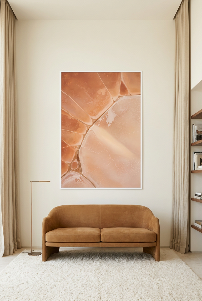 Lac de Sel Rose — poster con cornice bianca in una sala di lettura