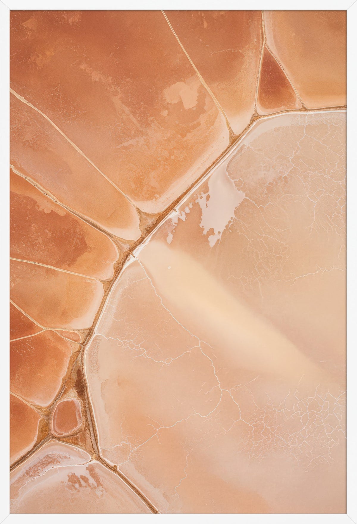 Pink Salt Lake — poster in a white frame, front view