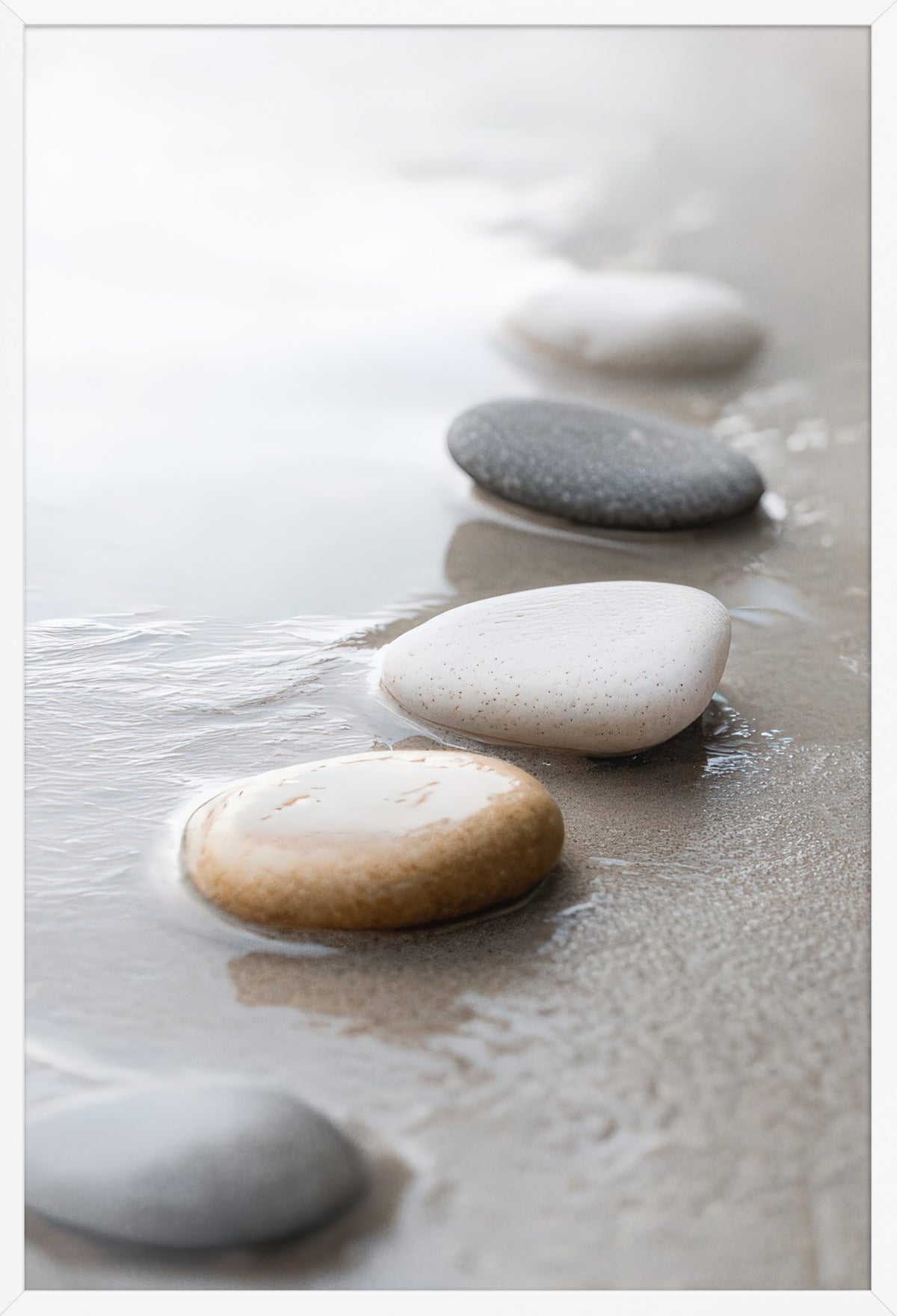 Left by the Wave — poster in a white frame, front view