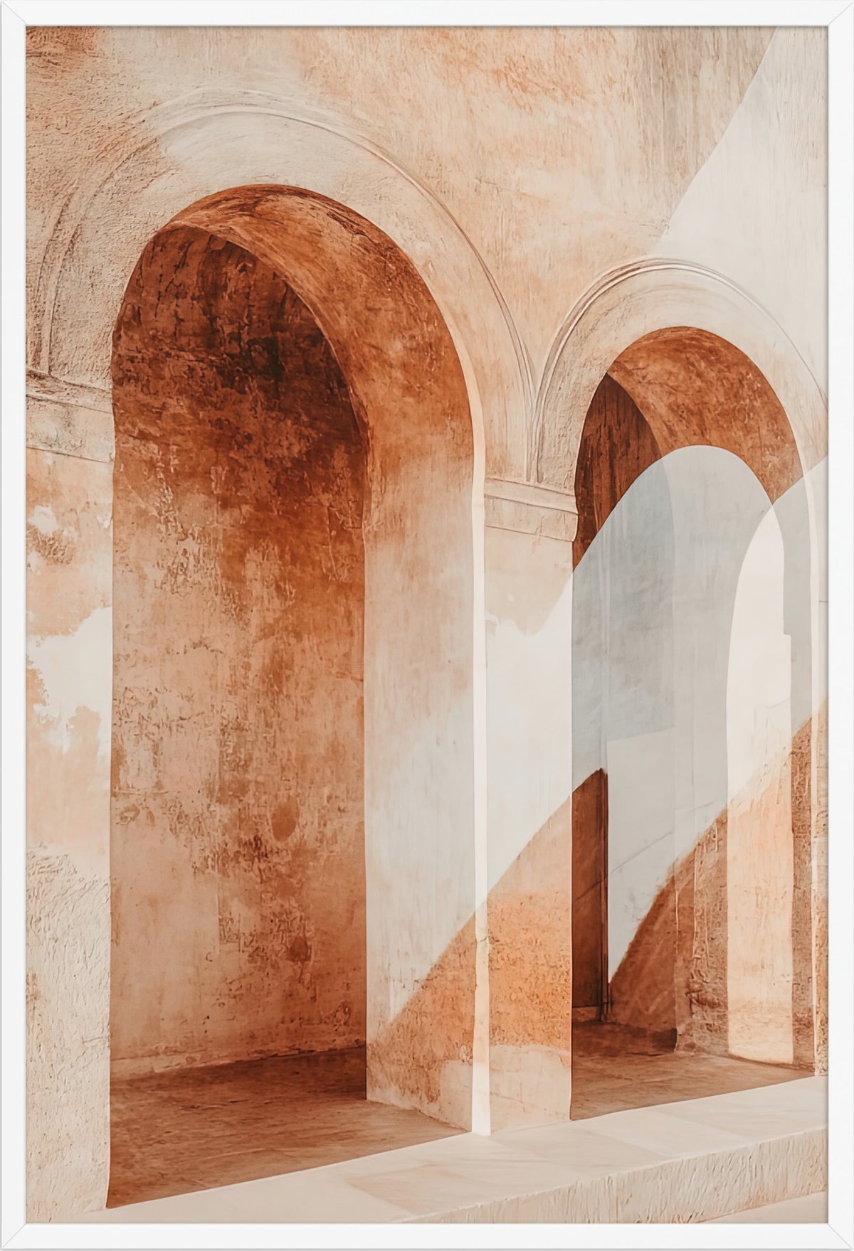 The Alcove with Arches — white frame, 61 × 91 cm