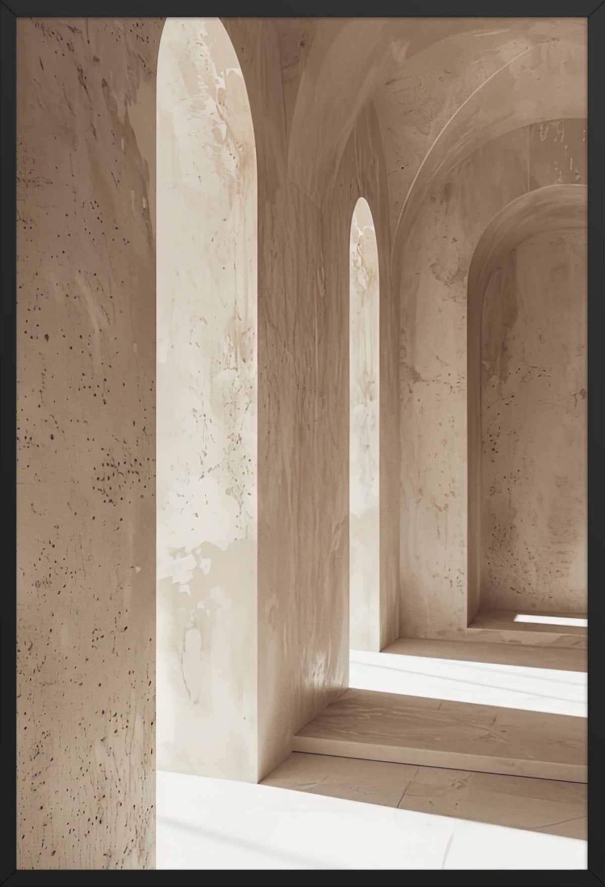 The Vaulted Walk — poster in a black frame, front view