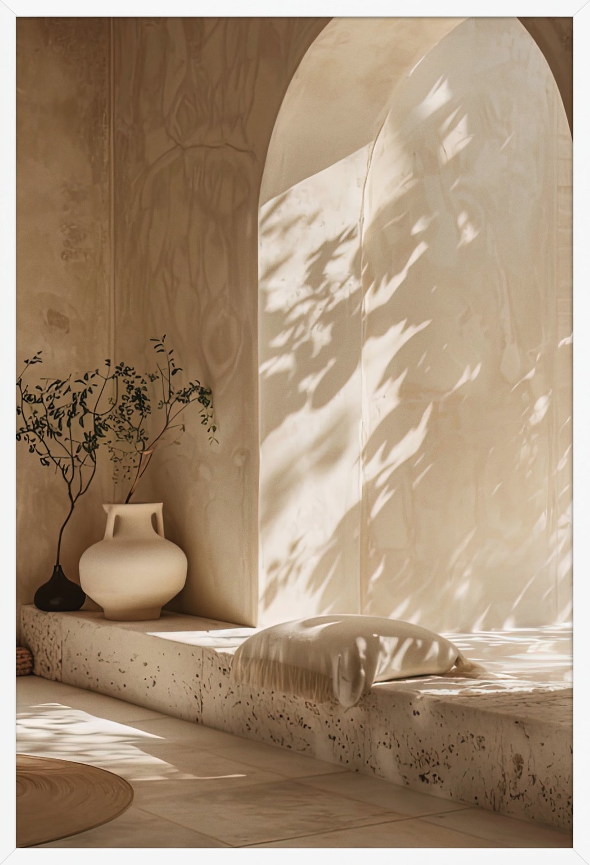 The Olive Tree Corner — poster in a white frame, front view