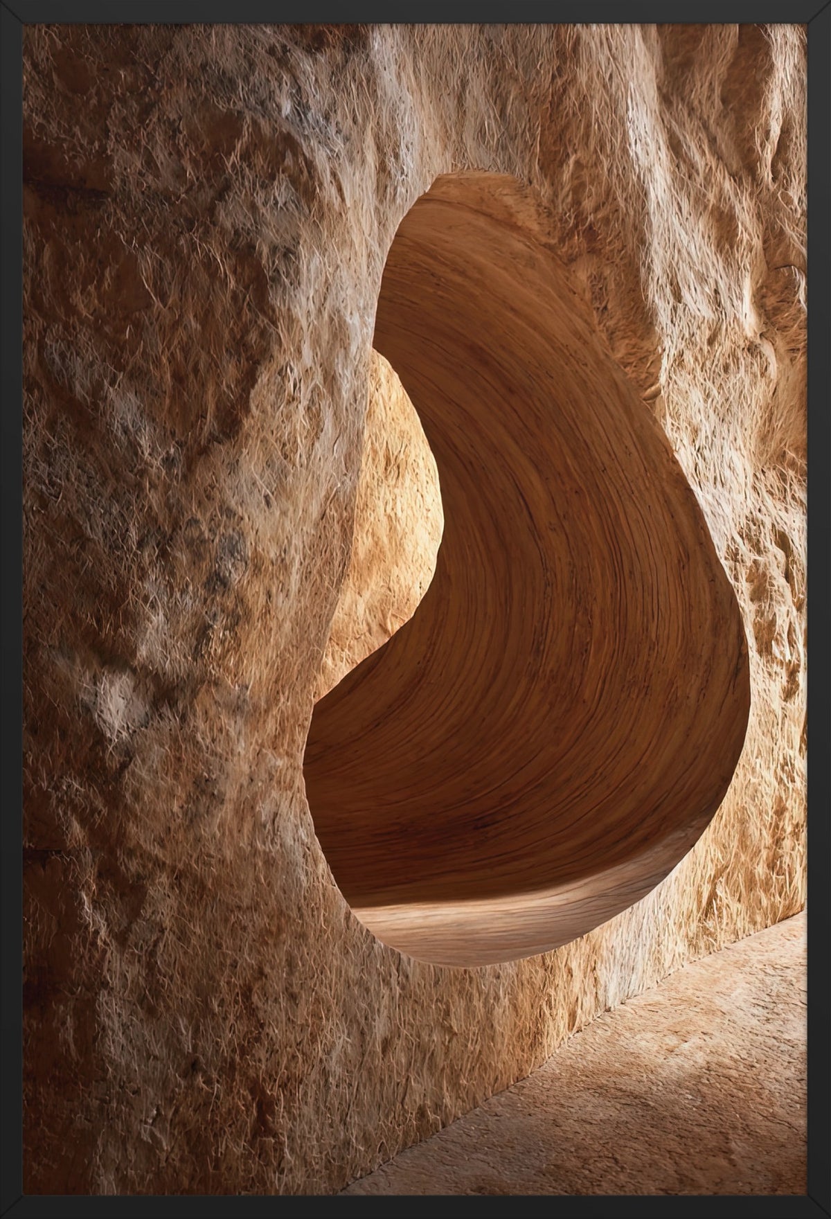 La Tana di Pietra — poster con cornice nera, vista frontale