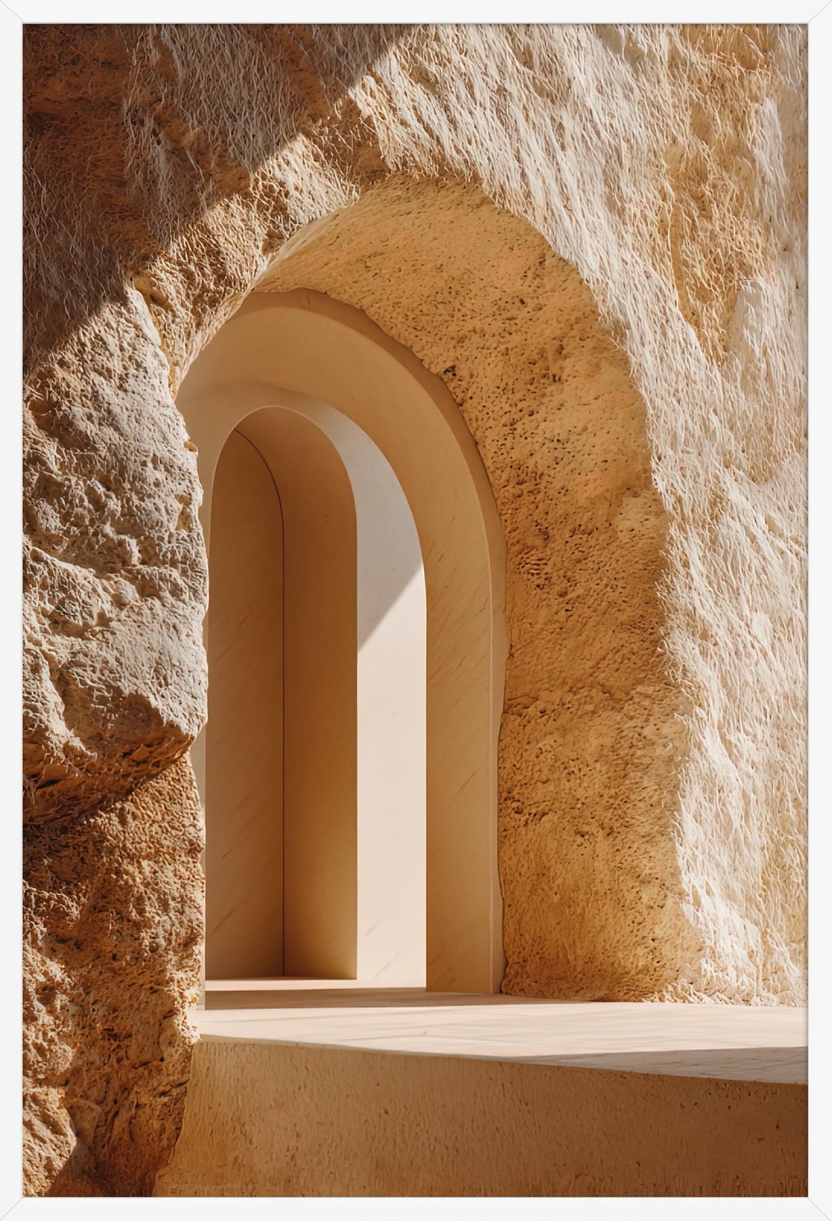 The Sandstone Arch — poster in a white frame, front view