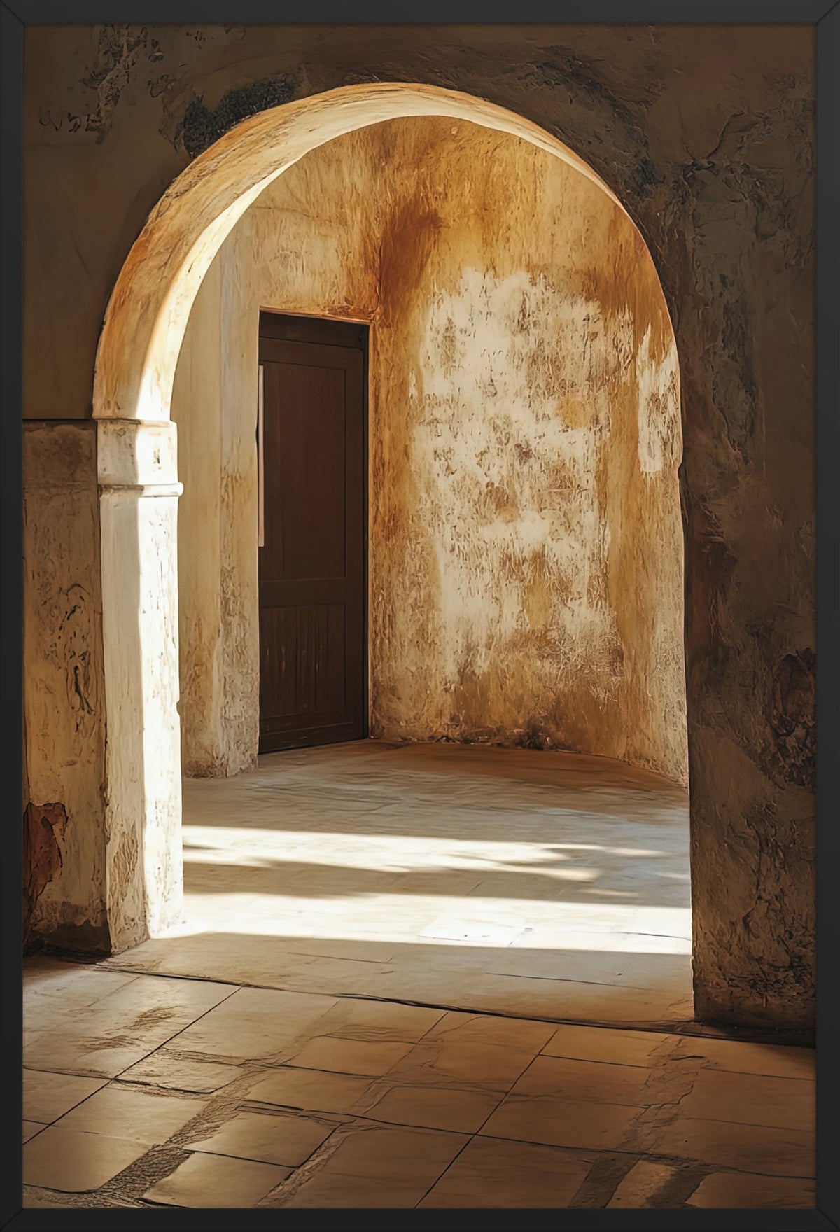 The Arch and the Door — poster in a black frame, front view