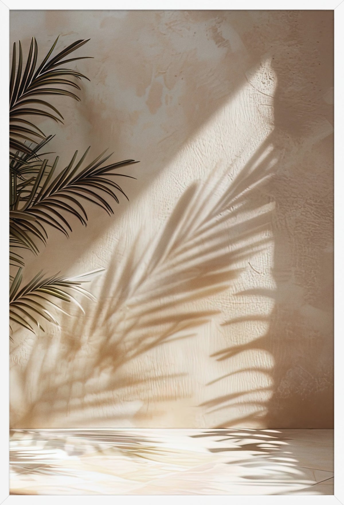 Areca Palm and its Shadow — poster in a white frame, front view