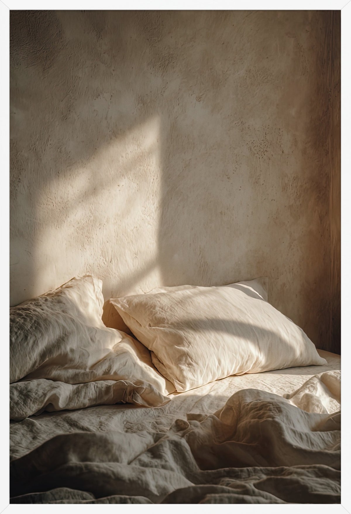 Dawn on the Linen — poster in a white frame, front view