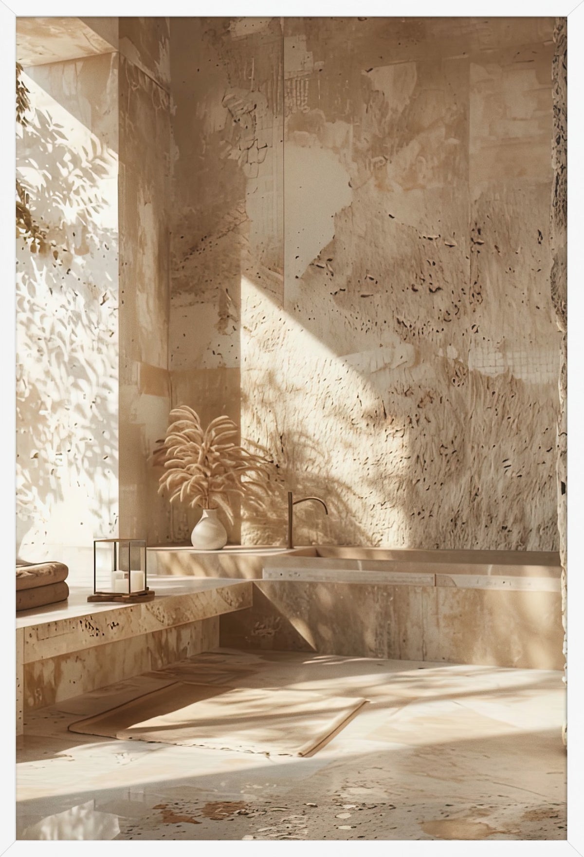 The Stone Bath — poster in a white frame, front view