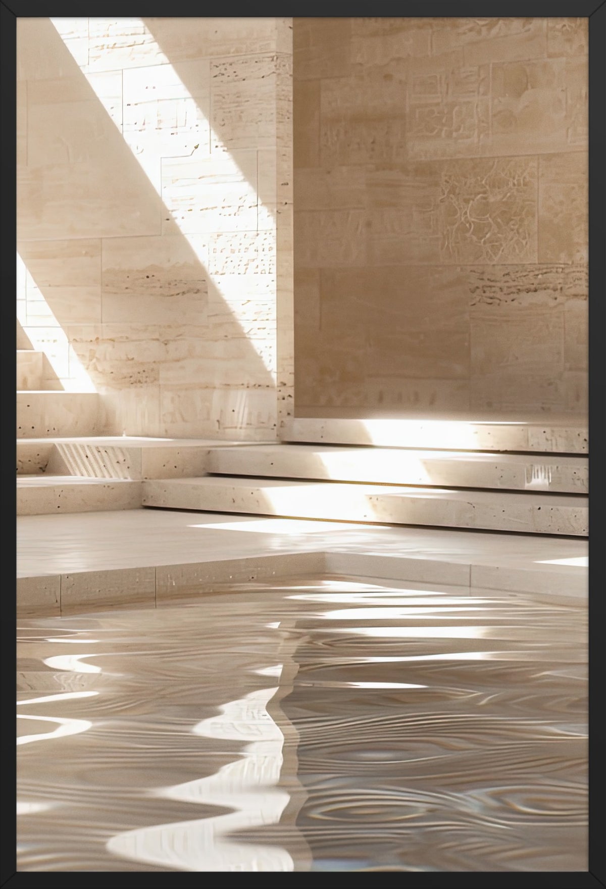 The Stone Basin — poster in a black frame, front view