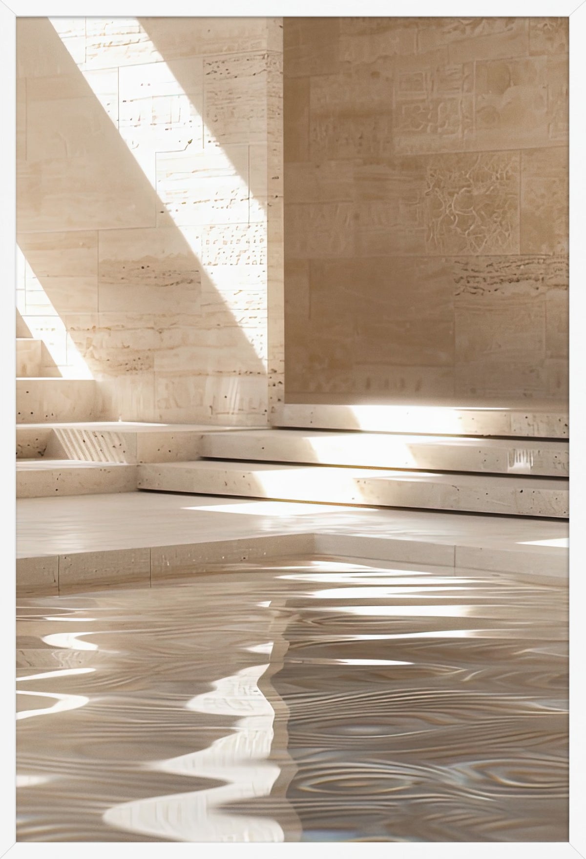 The Stone Basin — poster in a white frame, front view