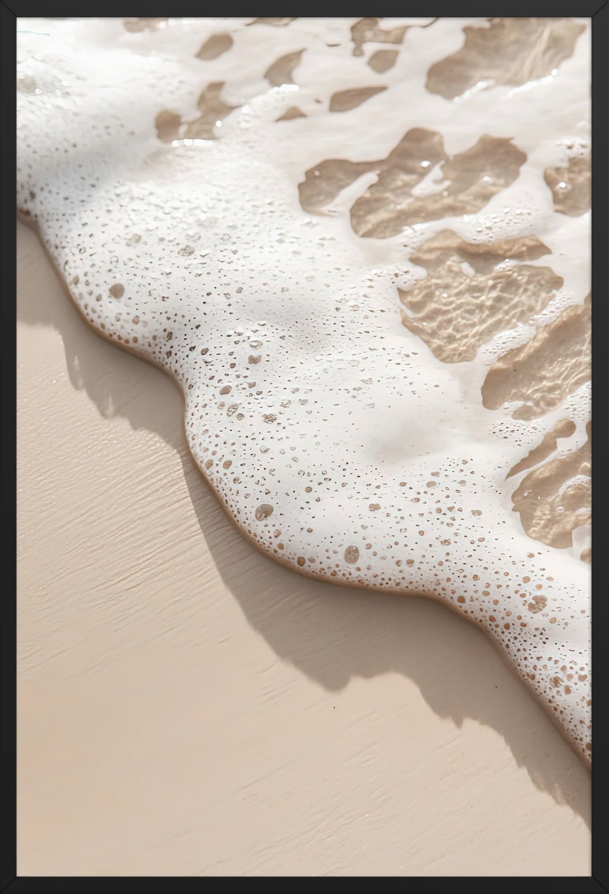 The Wave’s Edge — poster in a black frame, front view