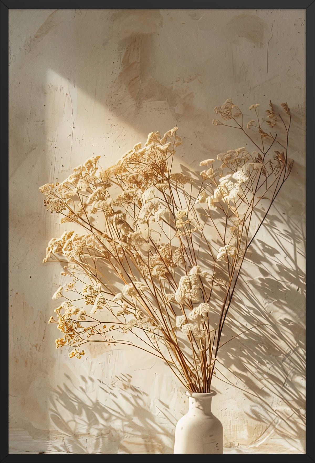 Ivory Bouquet — poster in a black frame, front view