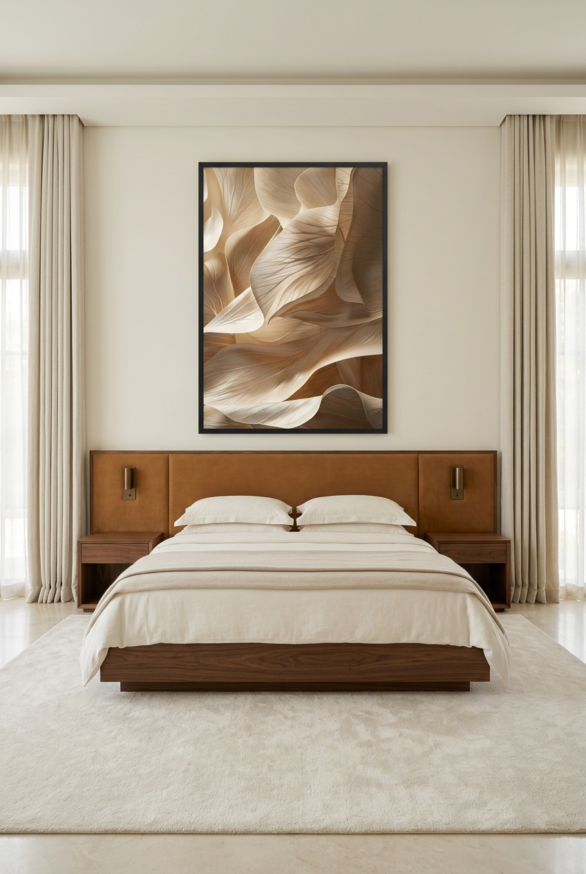 Le Canyon Ivoire — affiche en cadre noir dans une chambre
