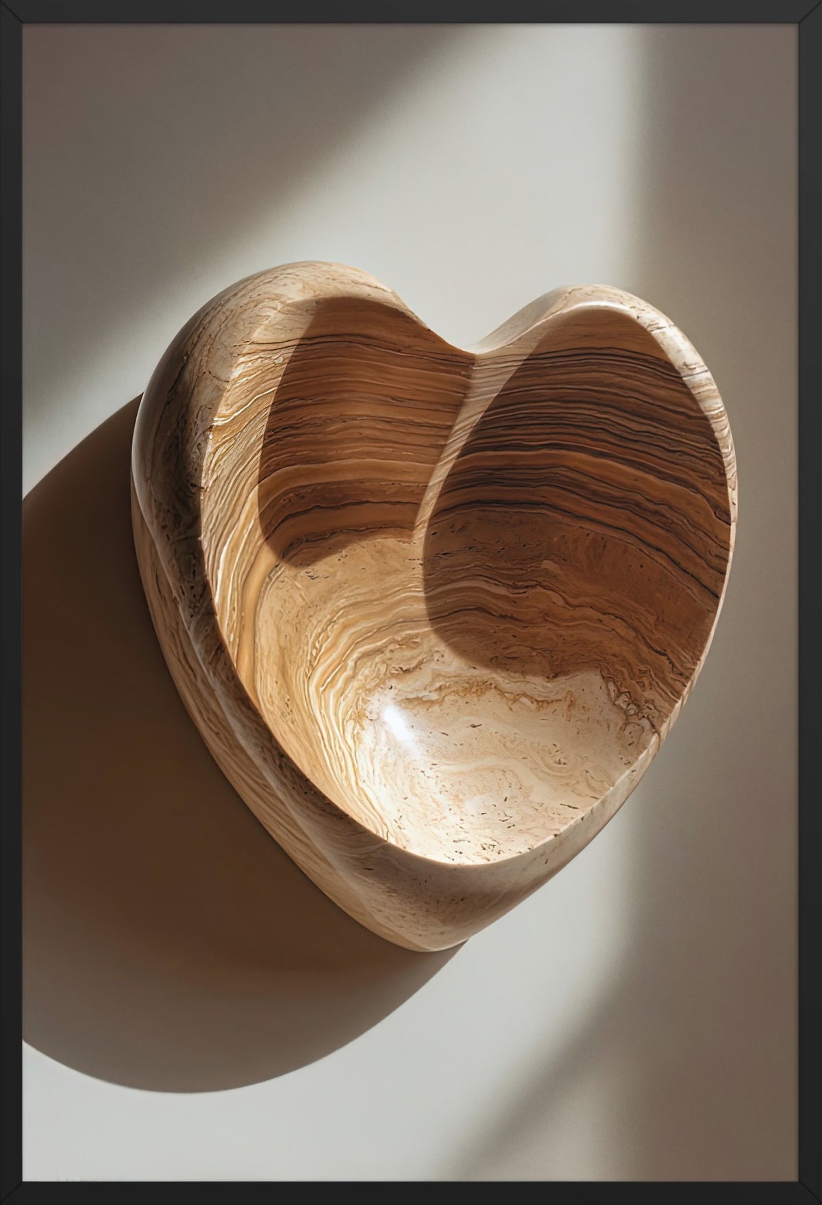 The Heart of Sandstone — poster in a black frame, front view