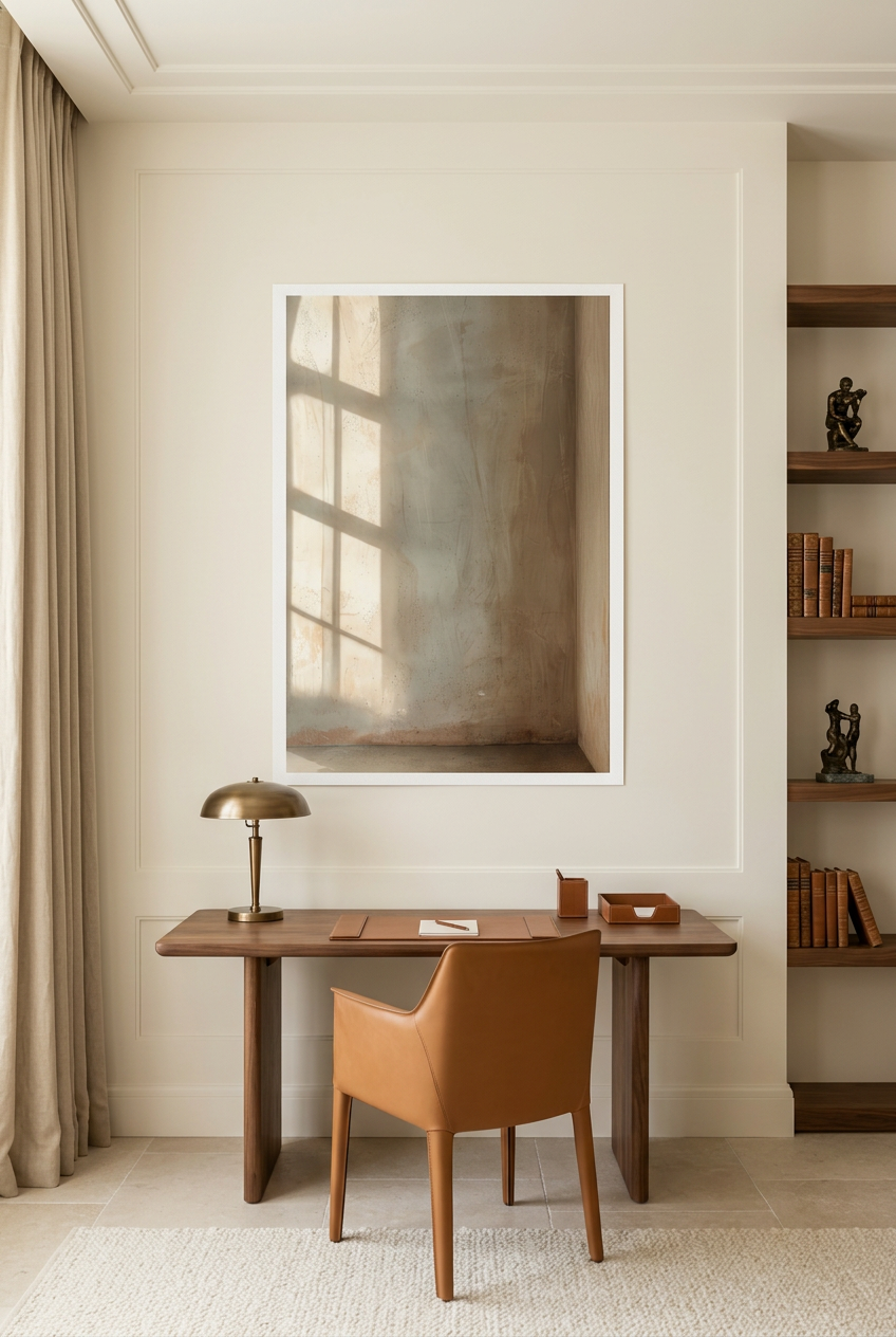 Le Coin de Lumière — poster con cornice bianca in uno studio
