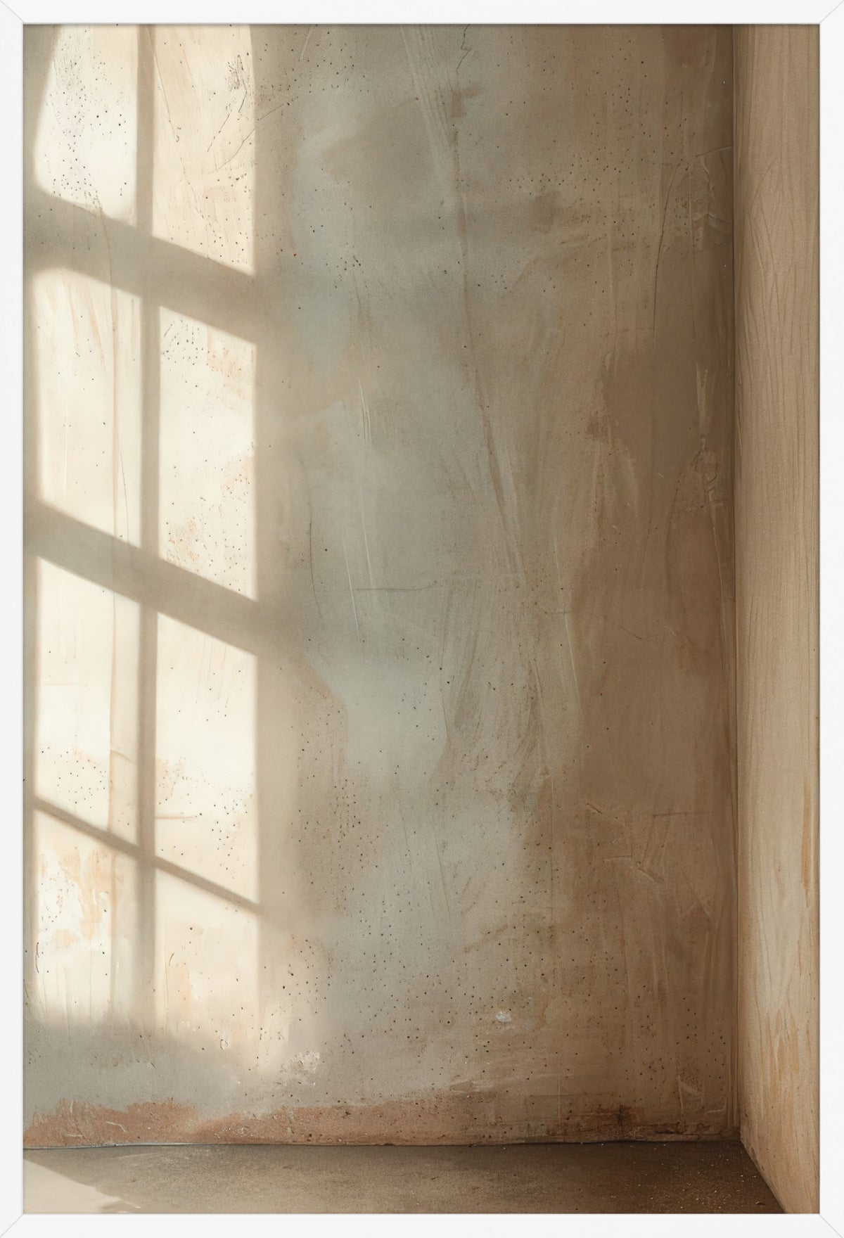 Light Corner — poster in a white frame, front view