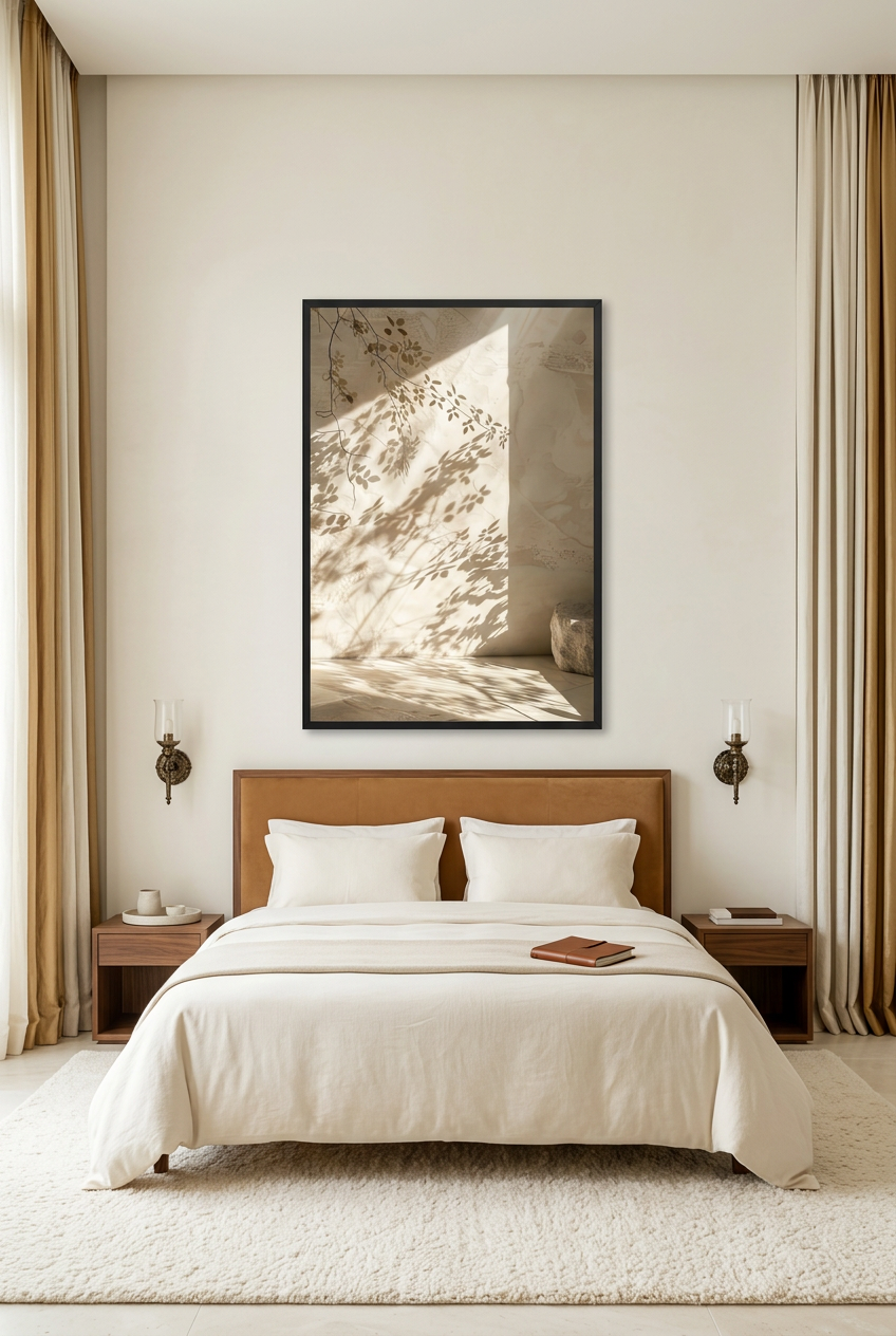 Le Coin du Lierre — poster com moldura preta num quarto