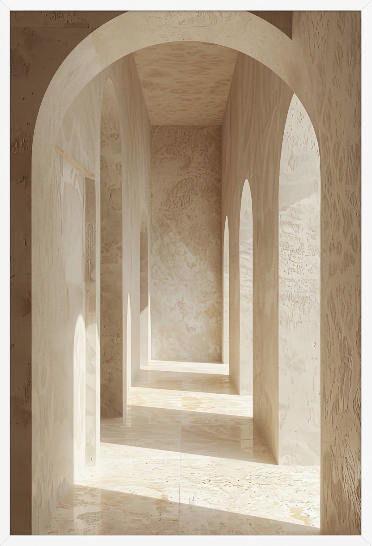 Archway Corridor — poster in a white frame, front view