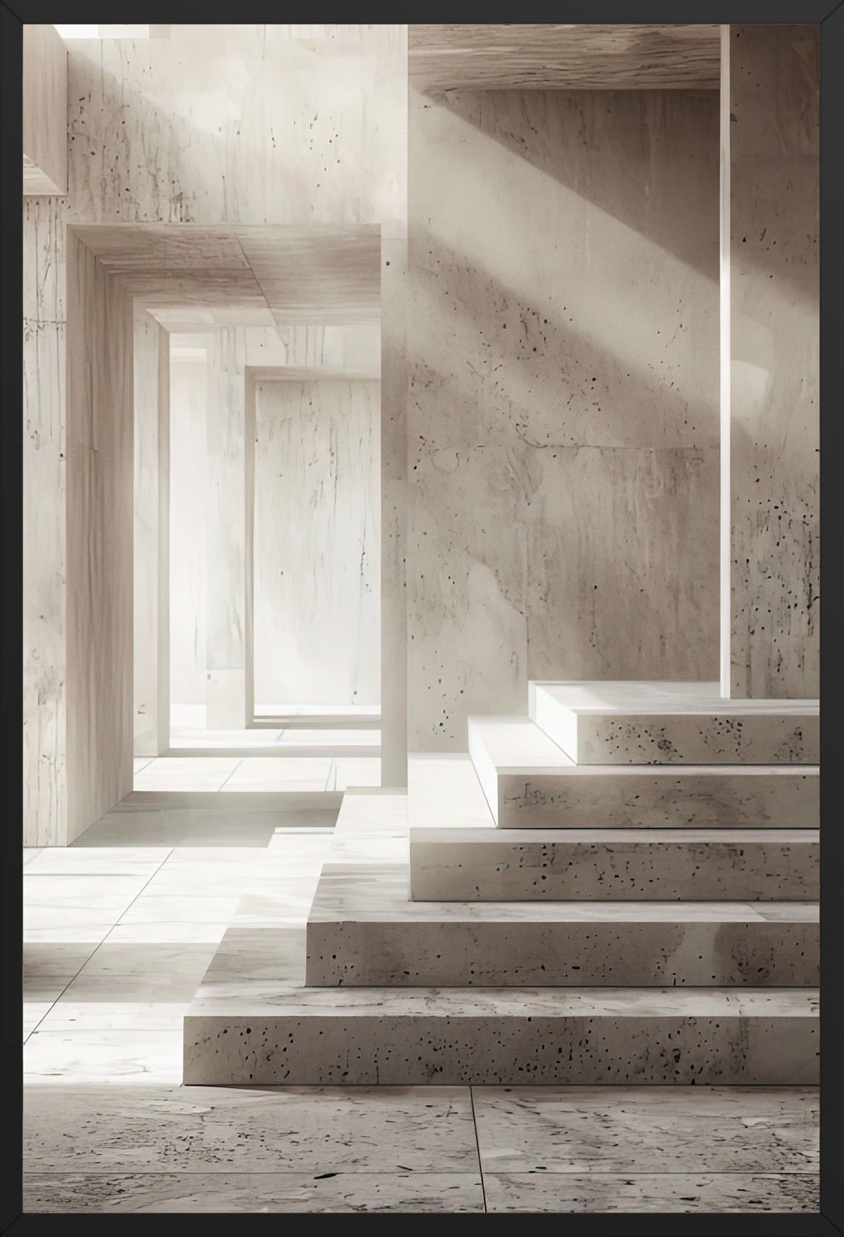The Niche Corridor — poster in a black frame, front view