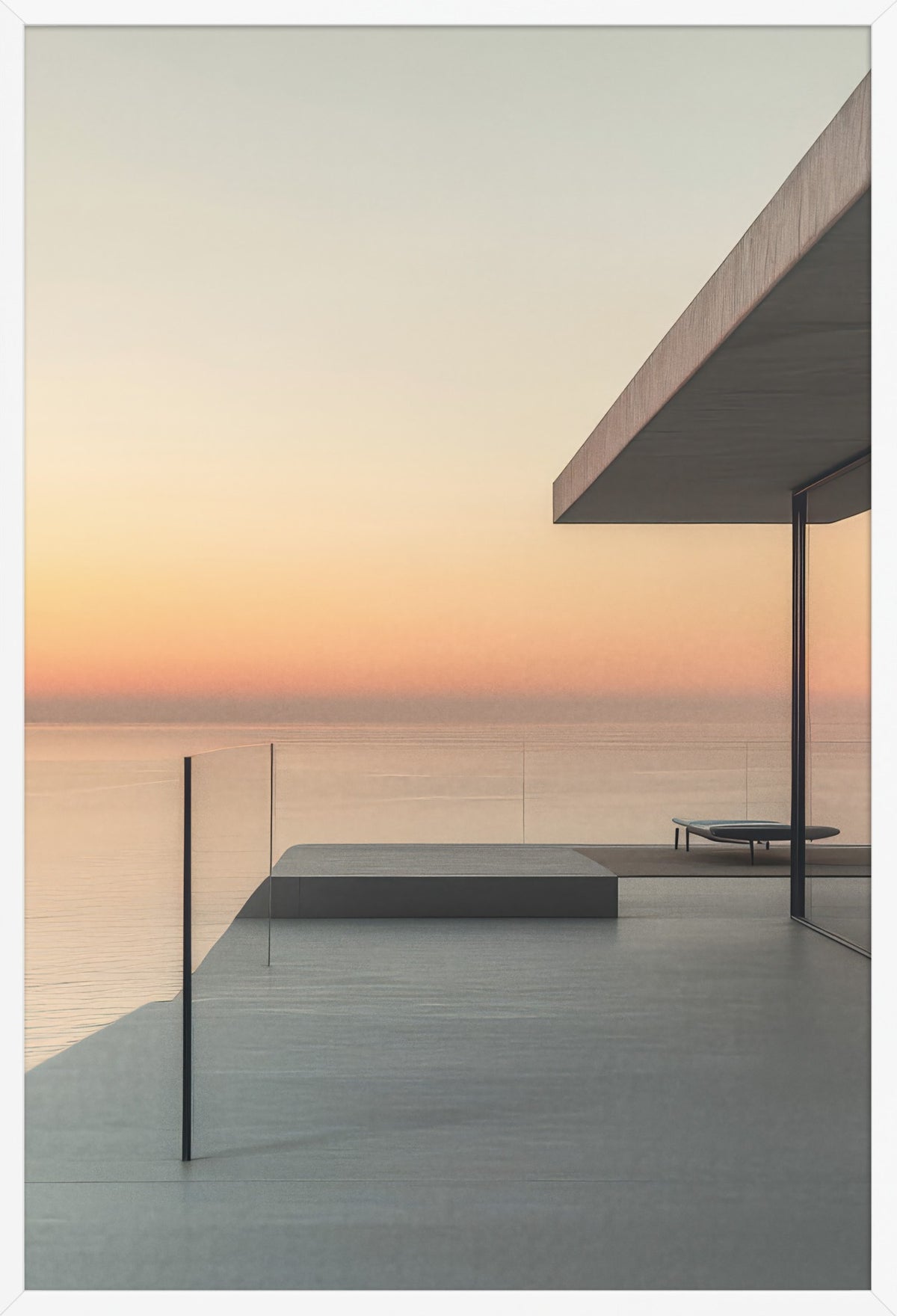 The Twilight Hour — poster in a white frame, front view