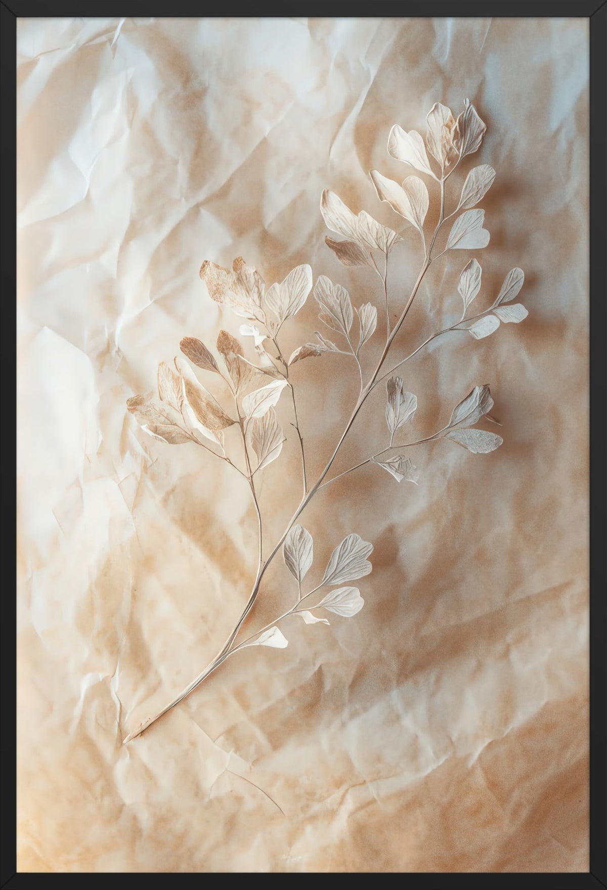 The Crumpled — poster in a black frame, front view