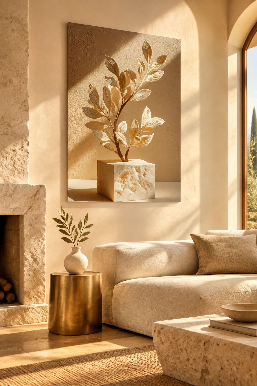 De Gouden Laurier in een mediterrane woonkamer