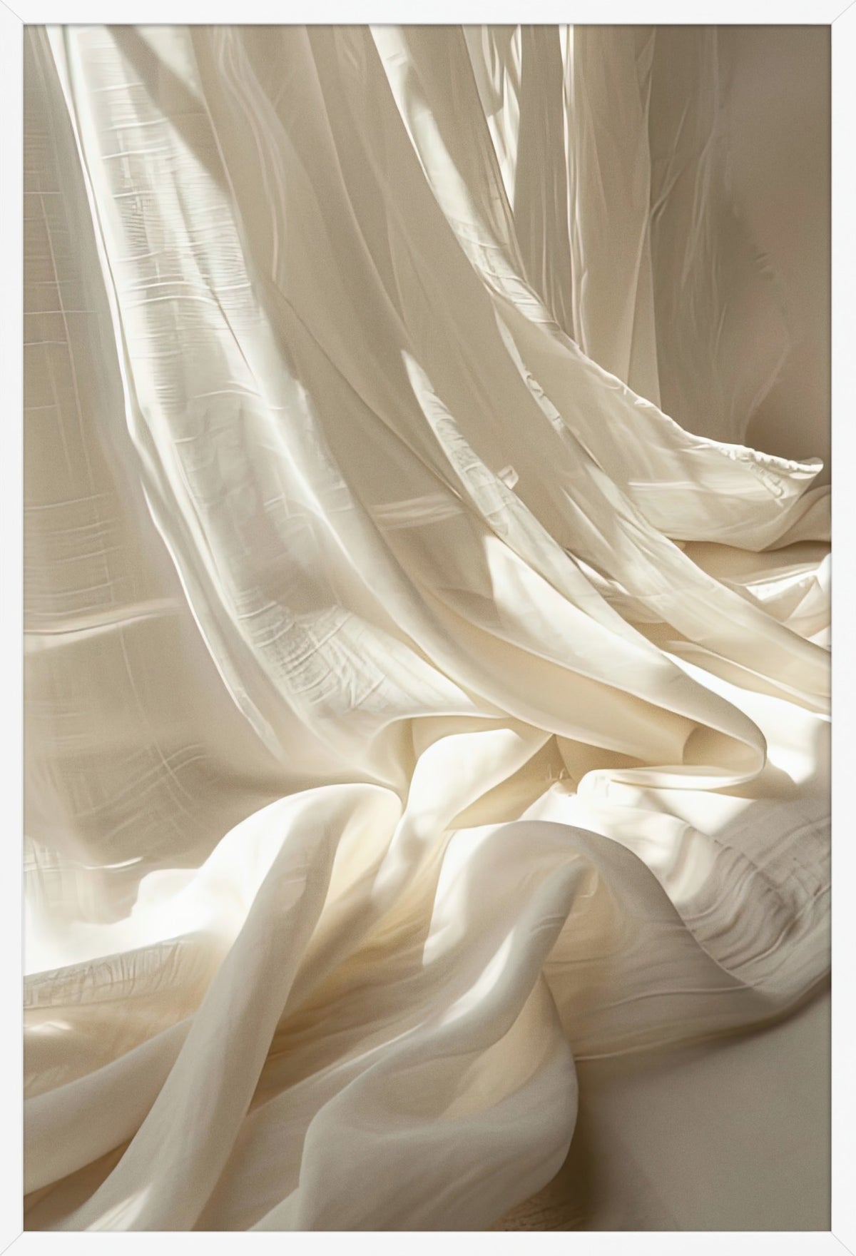 Draped Linen — poster in a white frame, front view