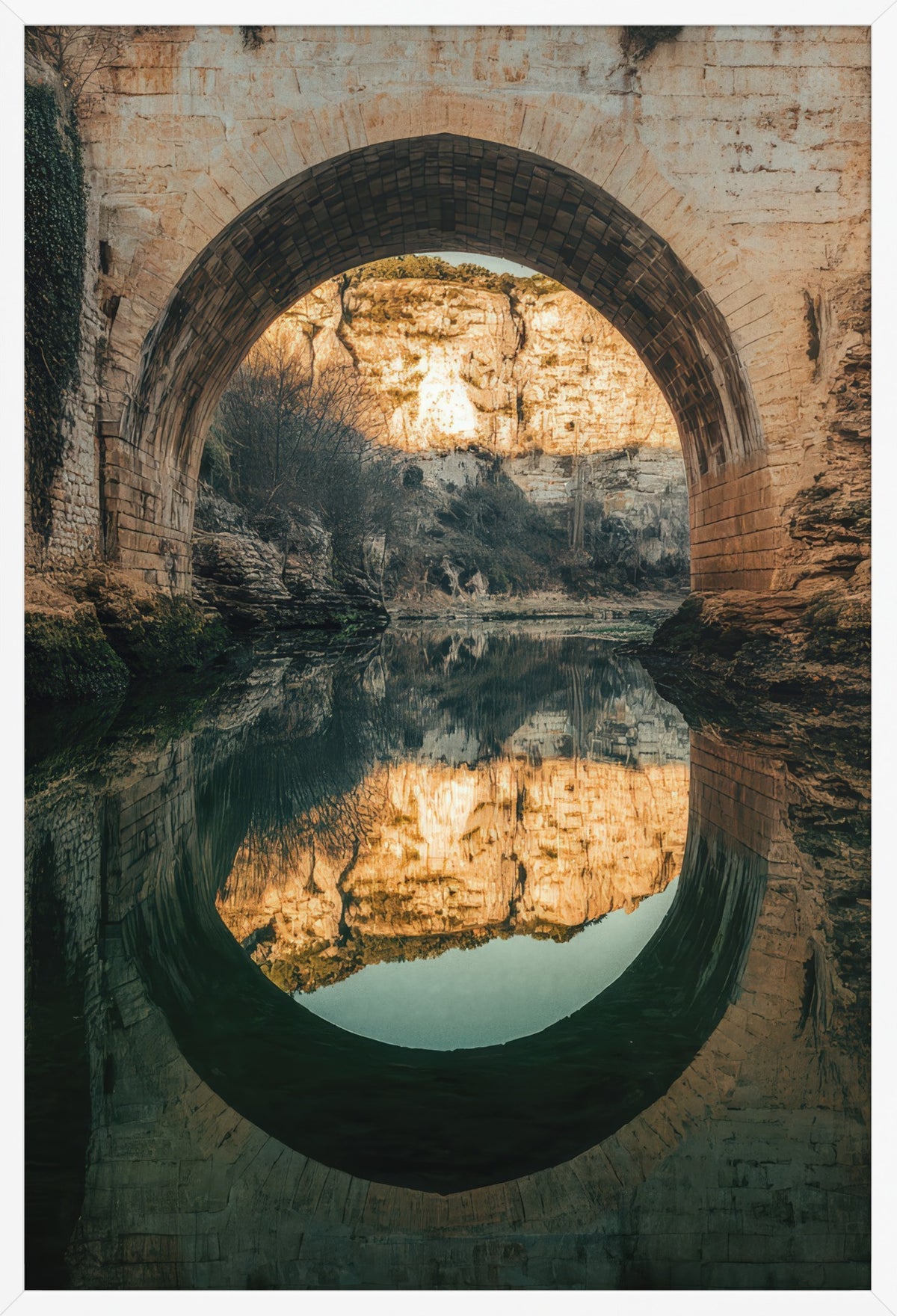 The Bridge Mirror — poster in a white frame, front view