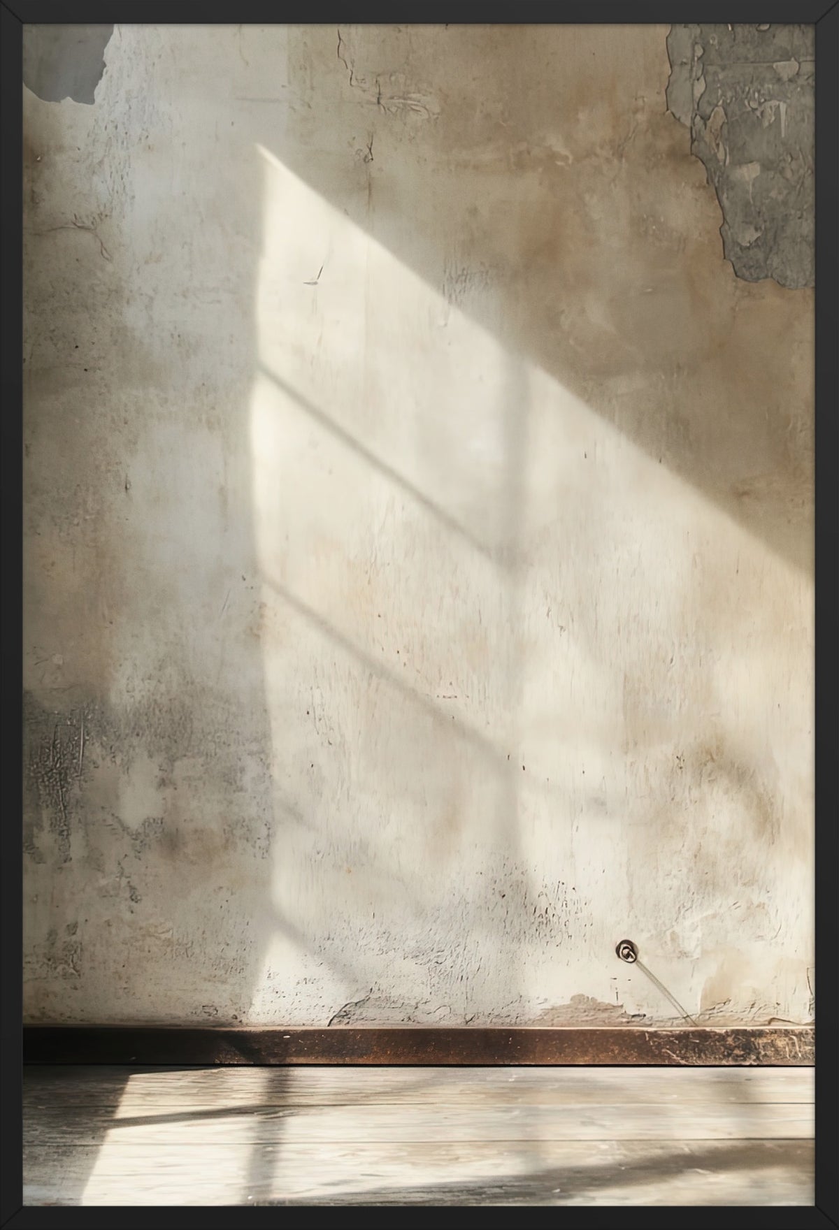 The Wall and the Light — poster in a black frame, front view