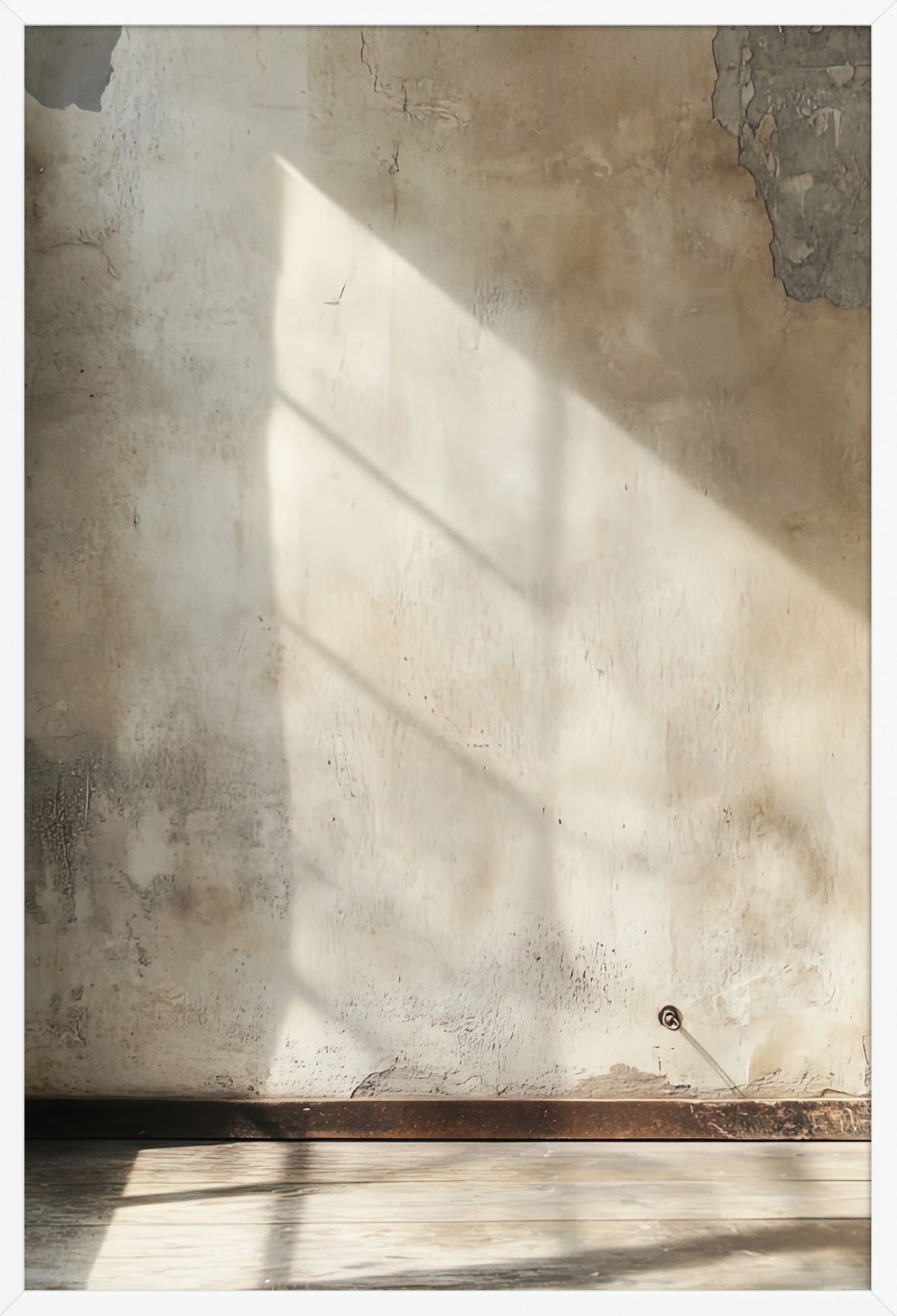 The Wall and the Light — poster in a white frame, front view
