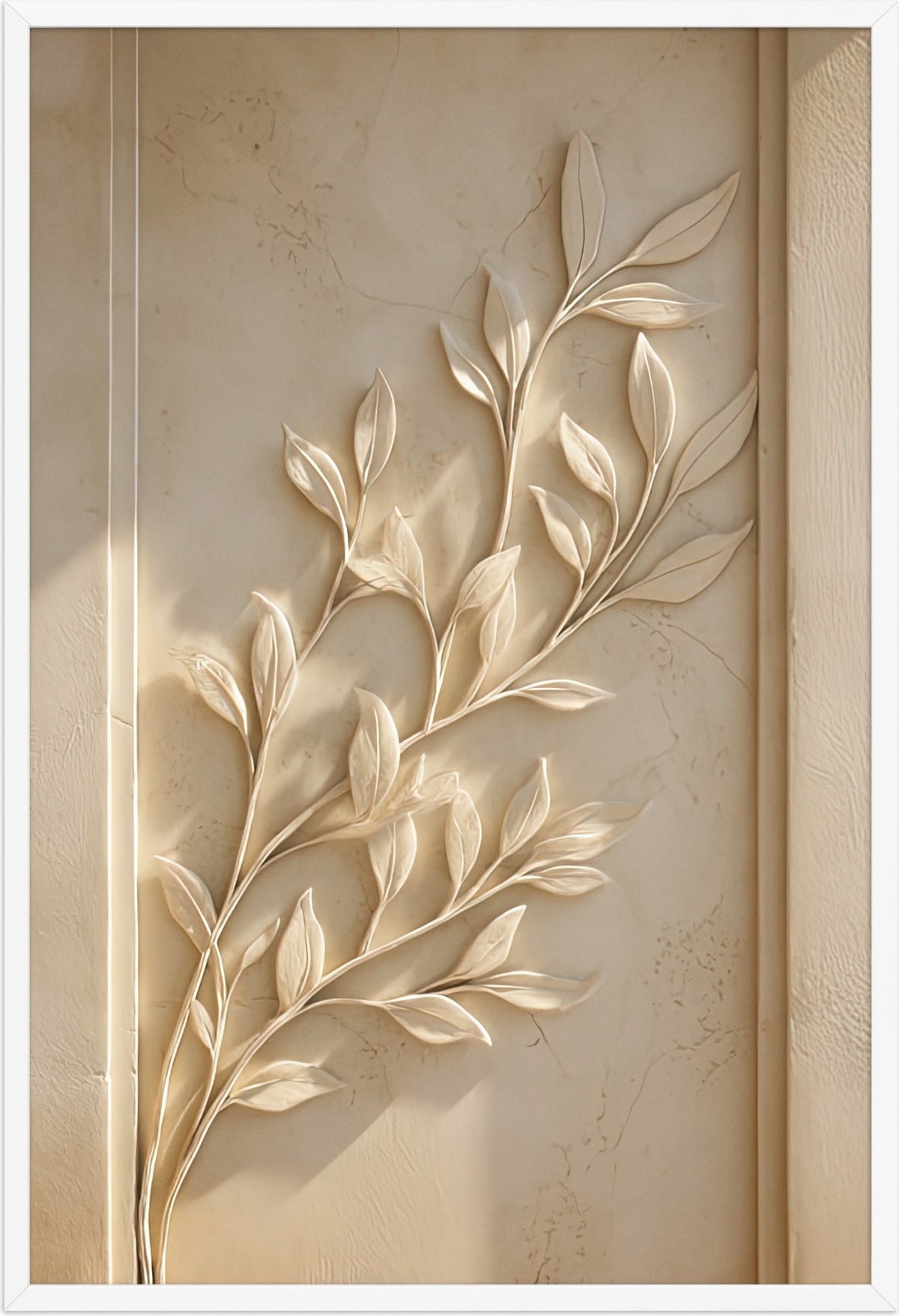 Il Pannello del Fogliame — con cornice bianca, 61 × 91 cm