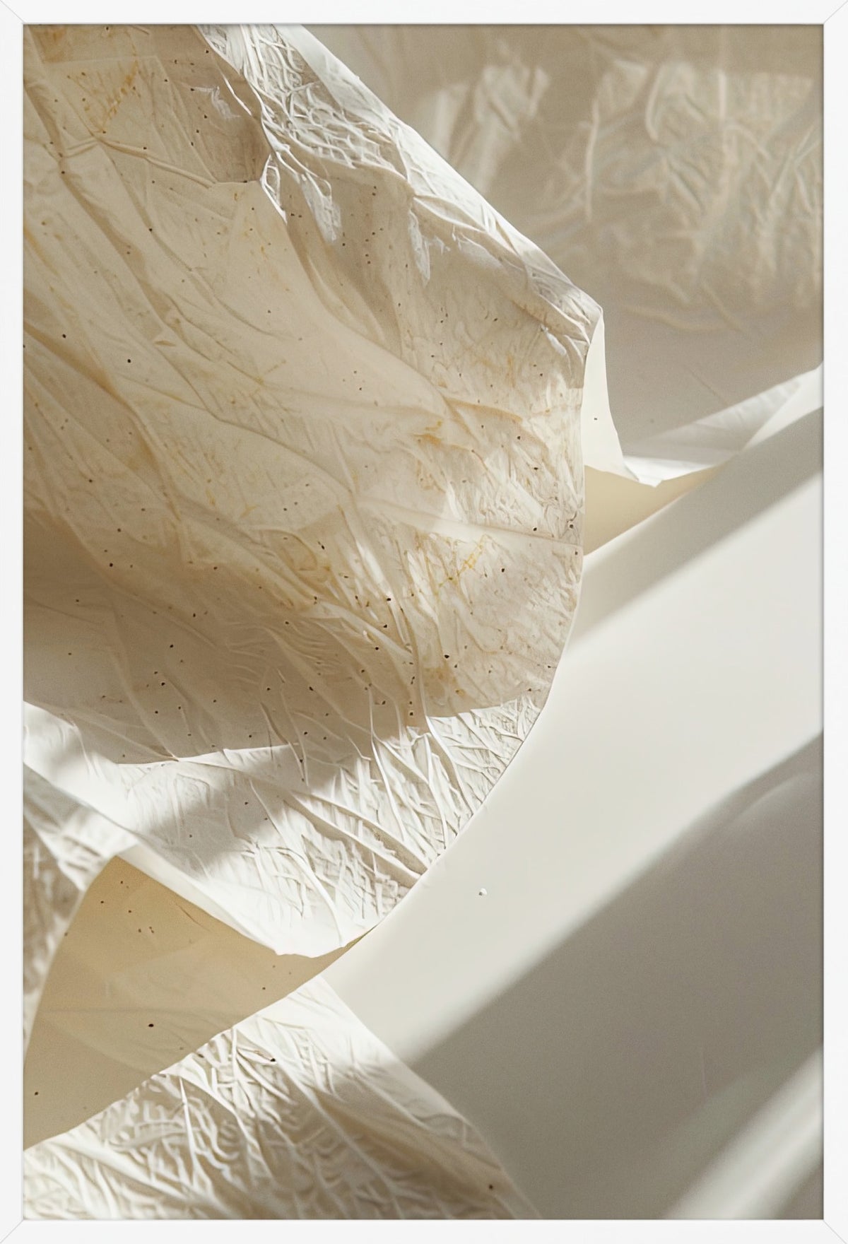 Crumpled Paper — poster in a white frame, front view