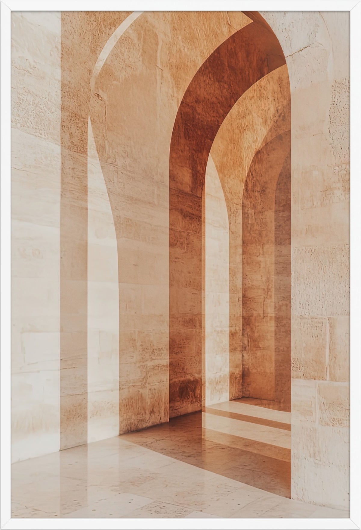 Il Passaggio Terracotta — cornice bianca, 61 × 91 cm
