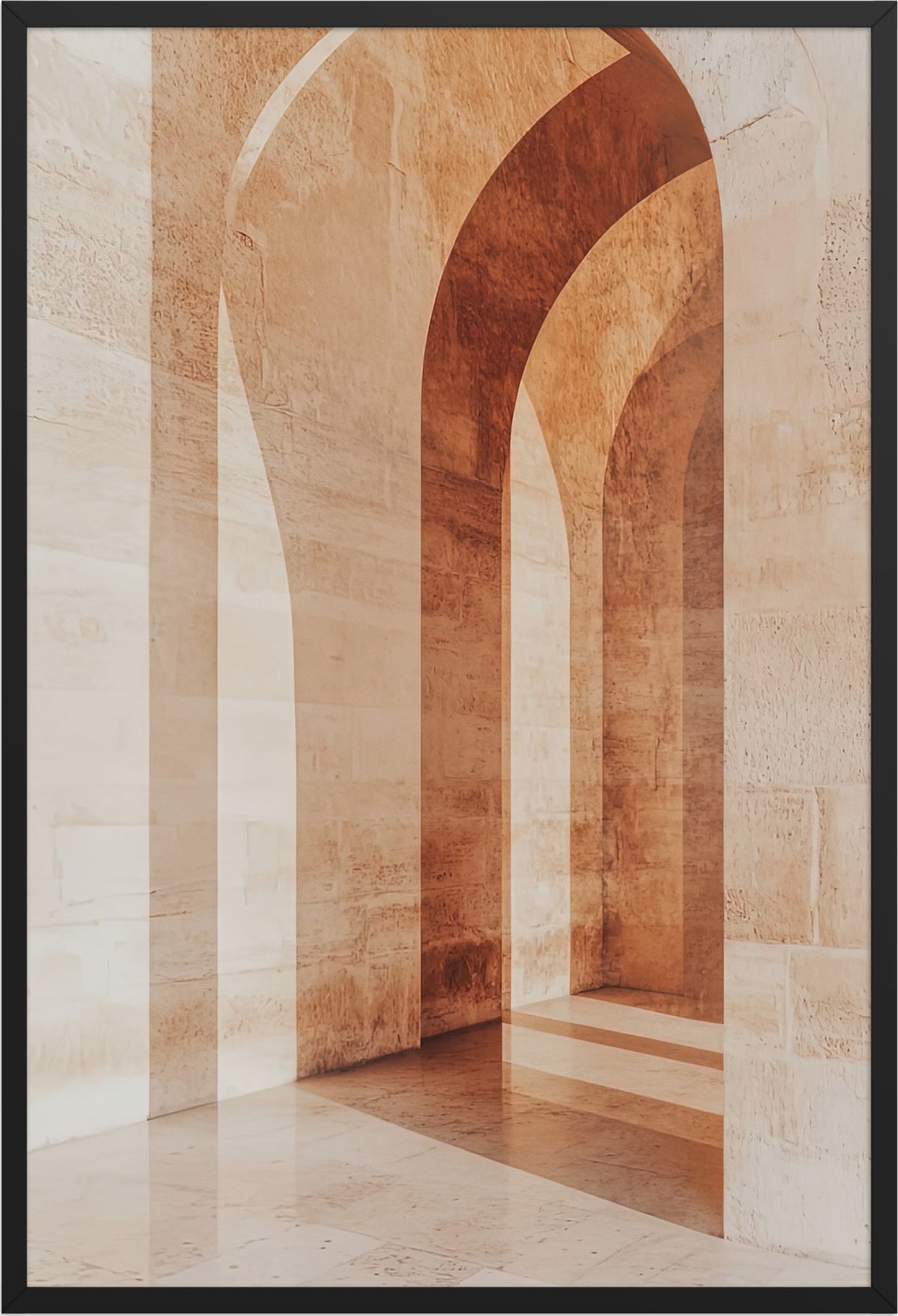 Il Passaggio Terracotta — cornice nera, 61 × 91 cm