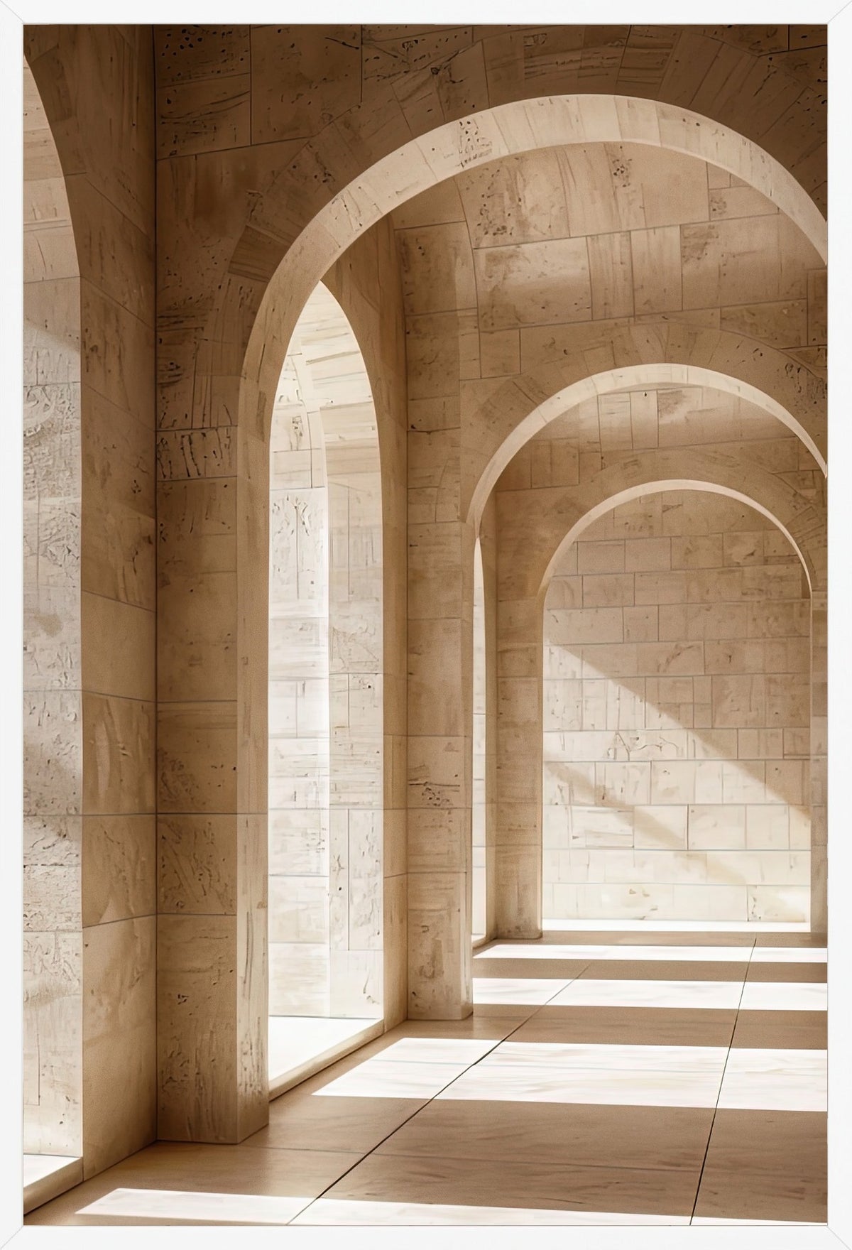 The Stone Portico — poster in a white frame, front view
