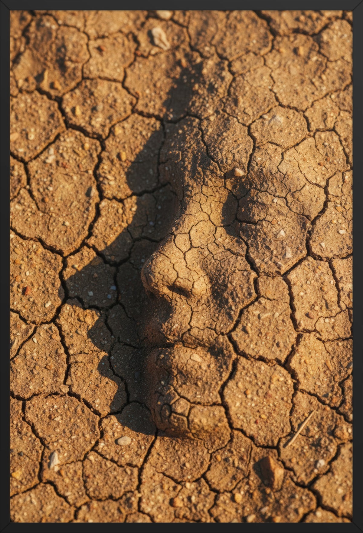 Earth Profile — poster in a black frame, front view