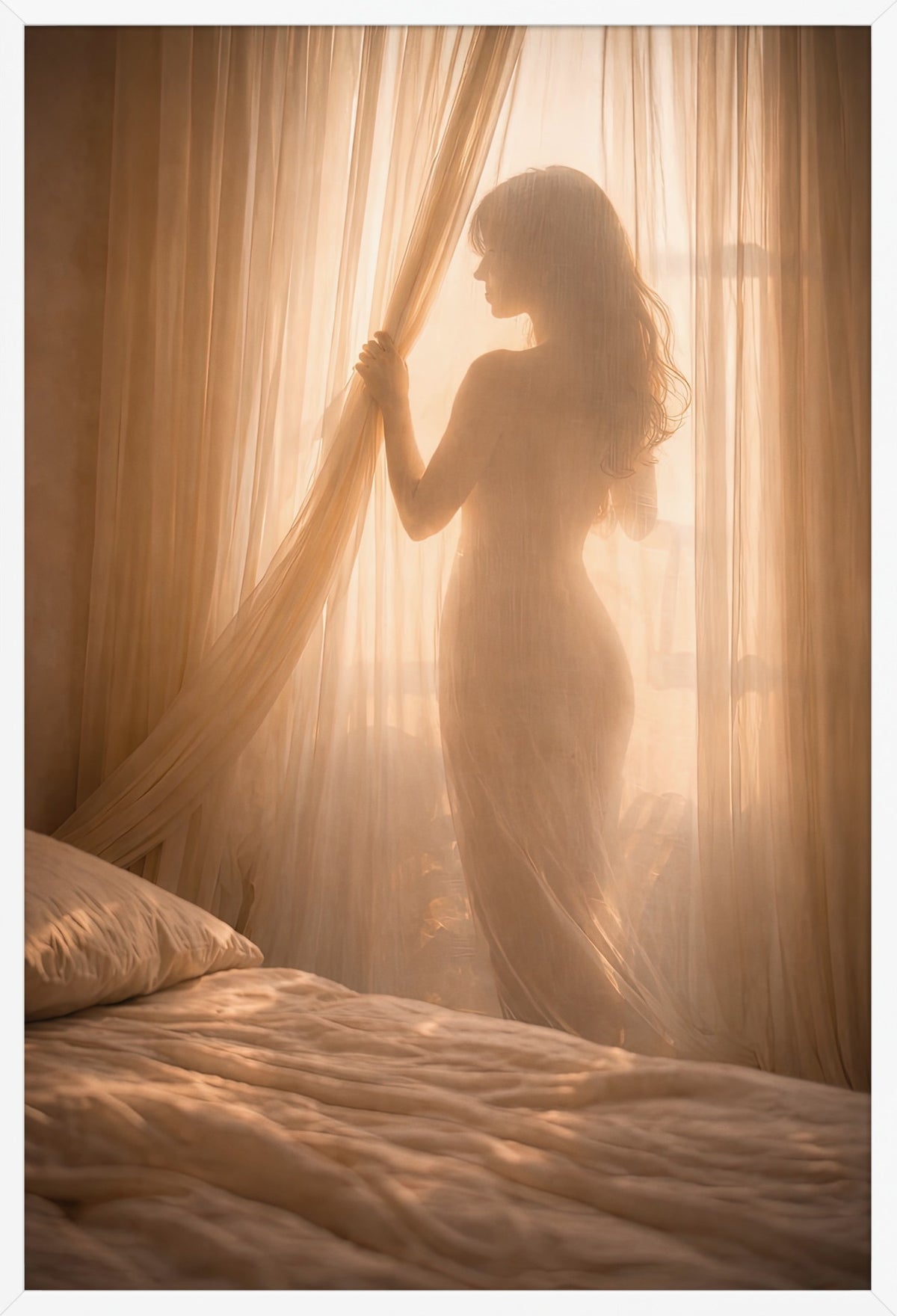 The Golden Awakening — poster in a white frame, front view