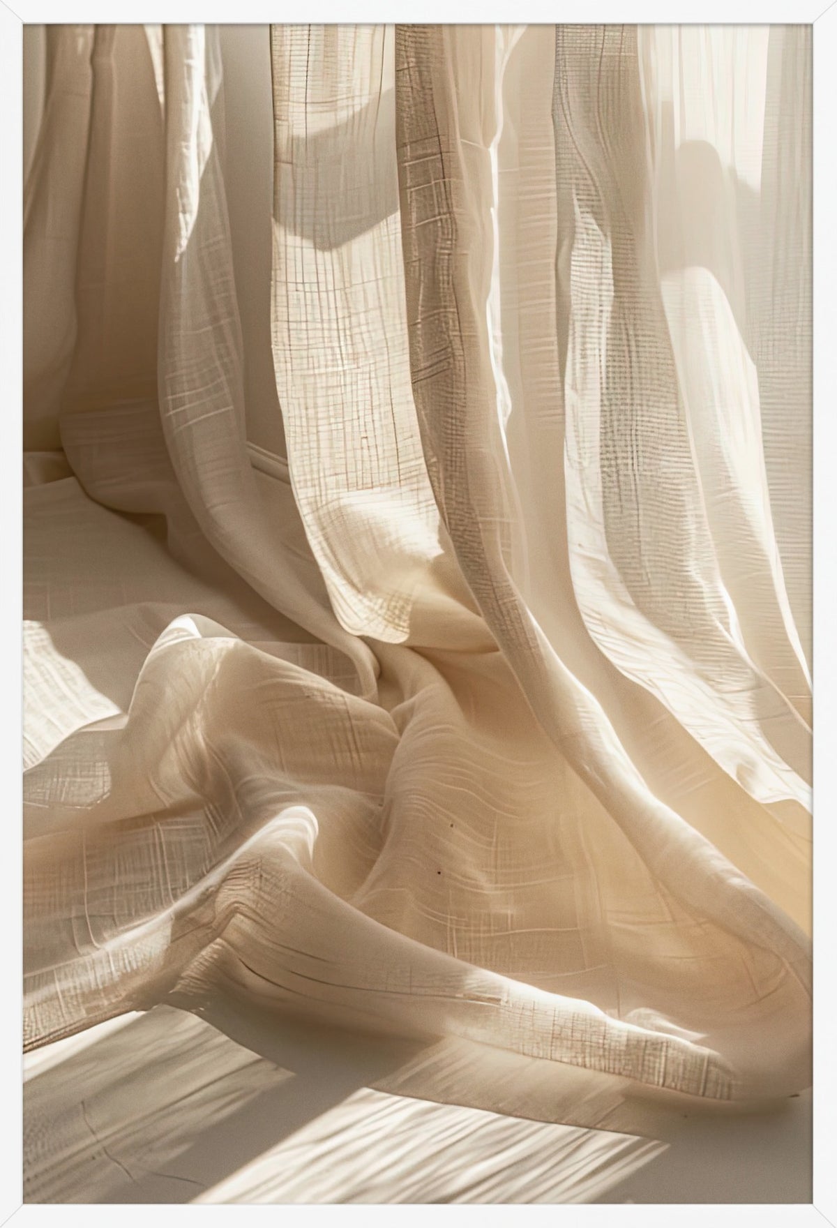 The Linen Curtain — poster in a white frame, front view