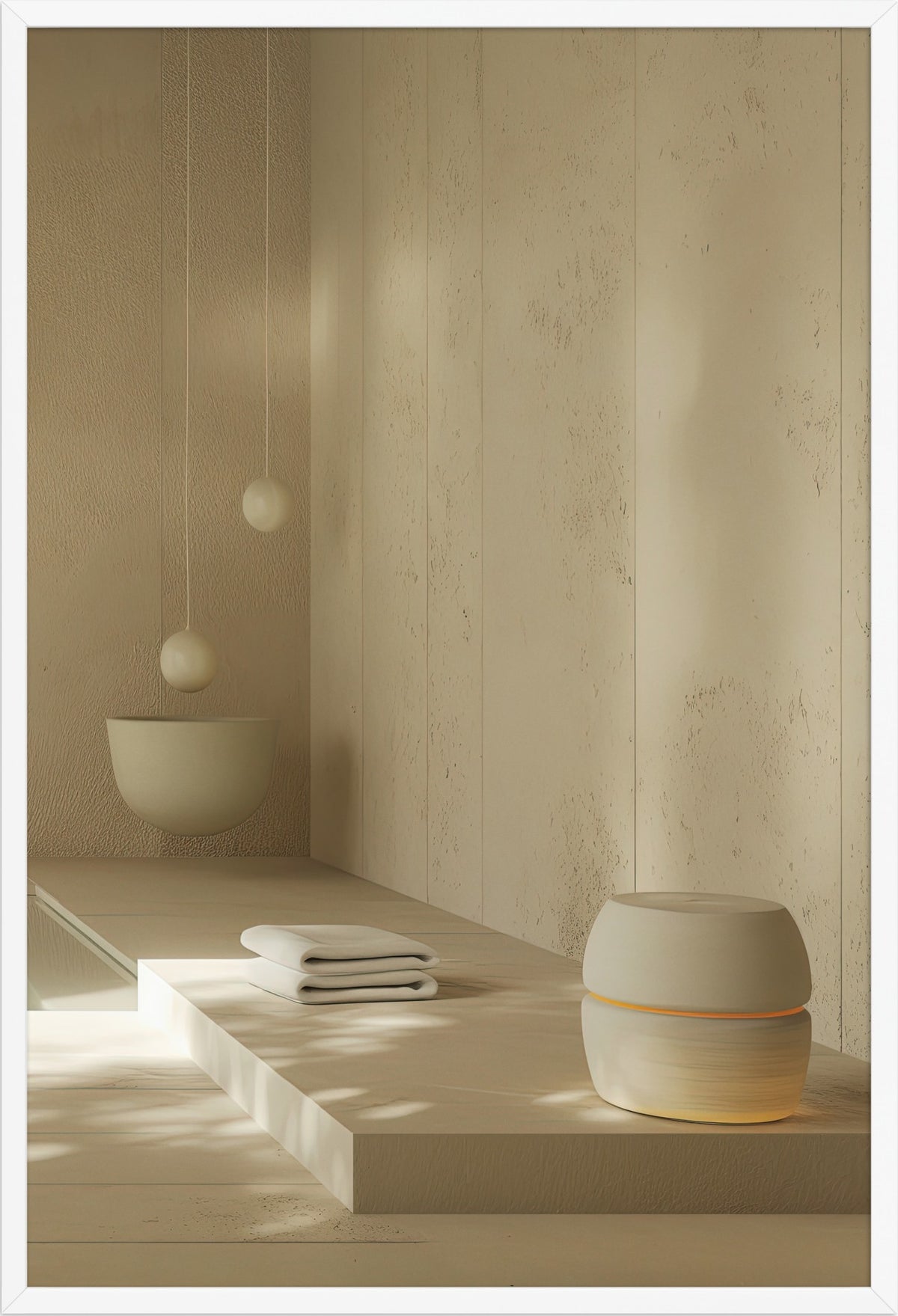 The Ritual — white frame, 61 × 91 cm